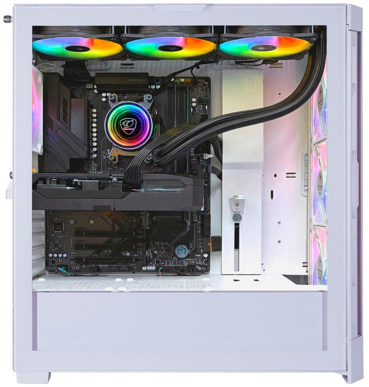 Cougar Gaming-PC-Komplettsystem »MegaDeal DUOFACE PRO WT 2892 Ryzen 5 9600X 32GB DDR5 1TB SSD RX 9070« 34 ″ AMD Ryzen 5 Radeon RX 9070 32 GB RAM 1.000 GB SSD Windows 11, DDR5 RAM+ MSI PRO MP341CQW LED-Monitor Curved 86,4 m (34")