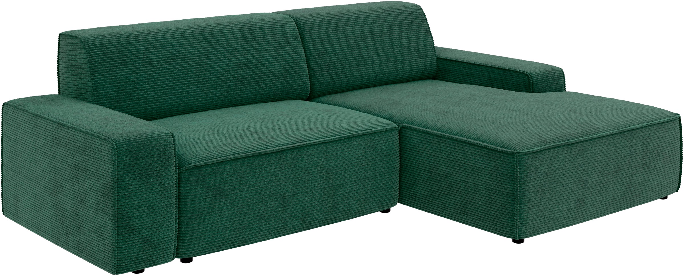 TRENDMANUFAKTUR Ecksofa »Graz, wahlweise mit Sitzvorschub und Bettkasten, L-Form, Breite 246 cm«, in Cord-, haustierfreundlichem LEO Struktur- oder LUMOS-3D-Bezug
