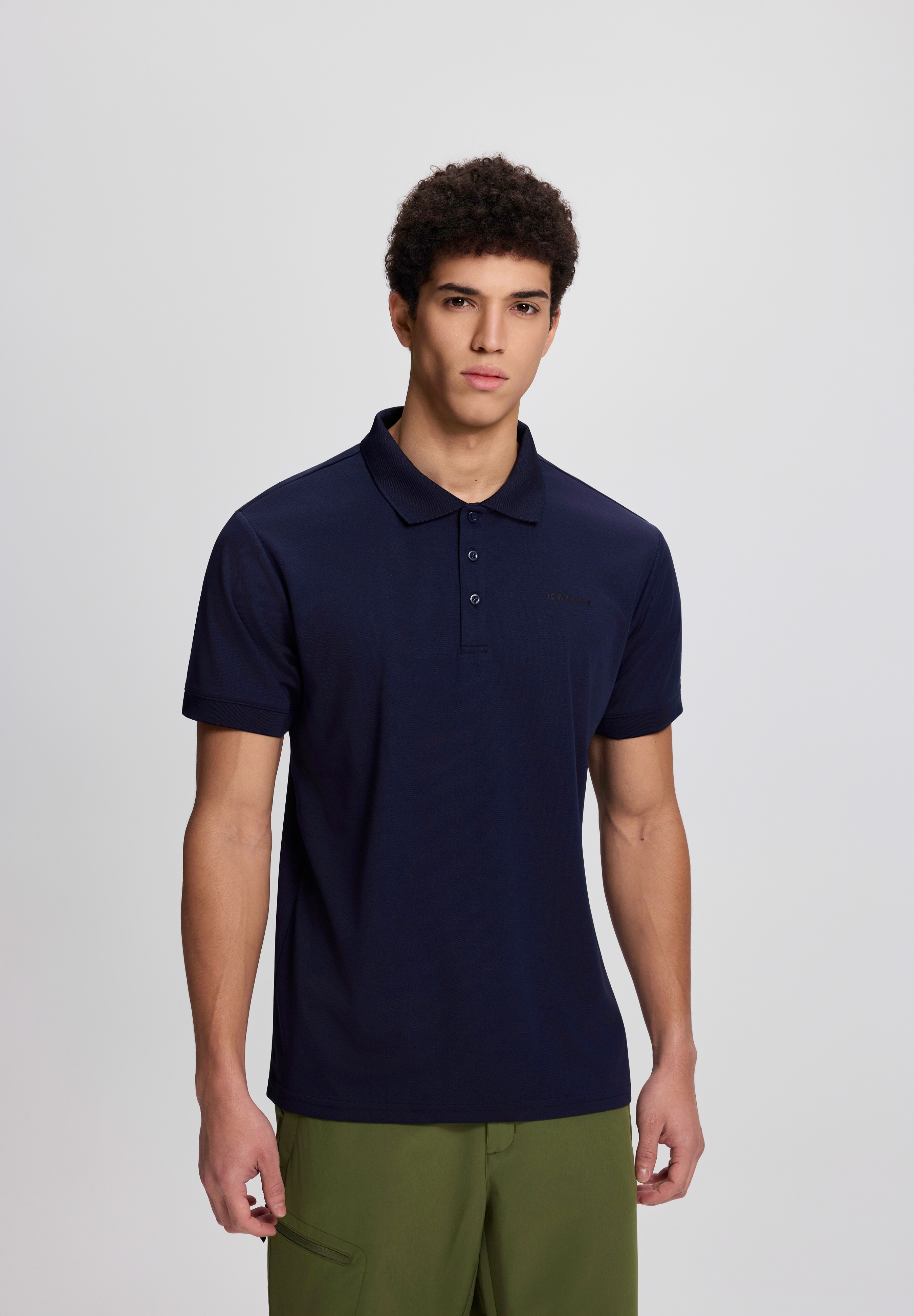 Icepeak Poloshirt "H POLOSHIRT BELLMONT" Kurzarm-Ausführung, mit Polokragen und Knopfleiste, unifarben
