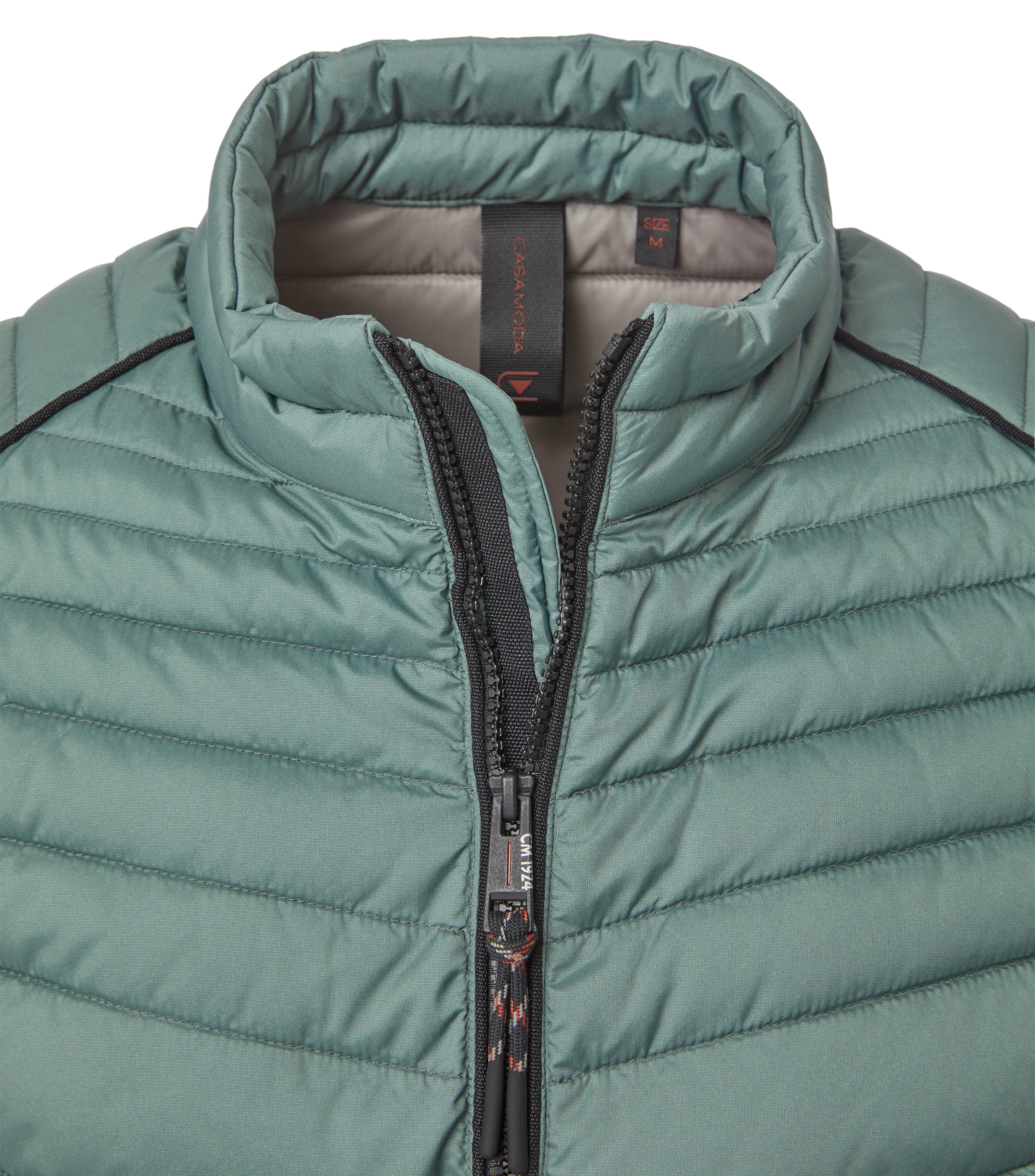 CASAMODA Quilted Jacket Men Solid Turquoise Blue 3XL 2