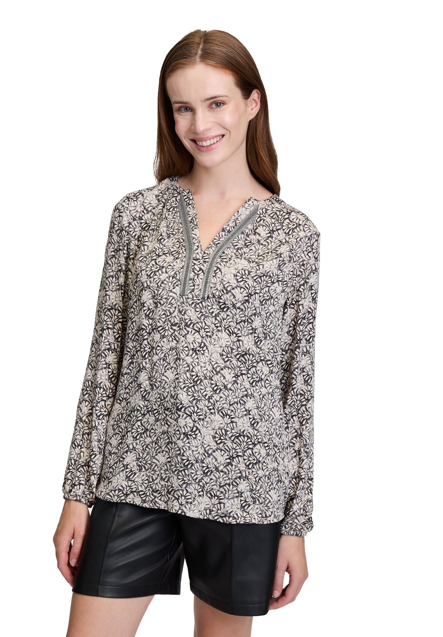Cartoon Schlupfbluse "Cartoon Damen Casual-Bluse langarm" günstig online kaufen