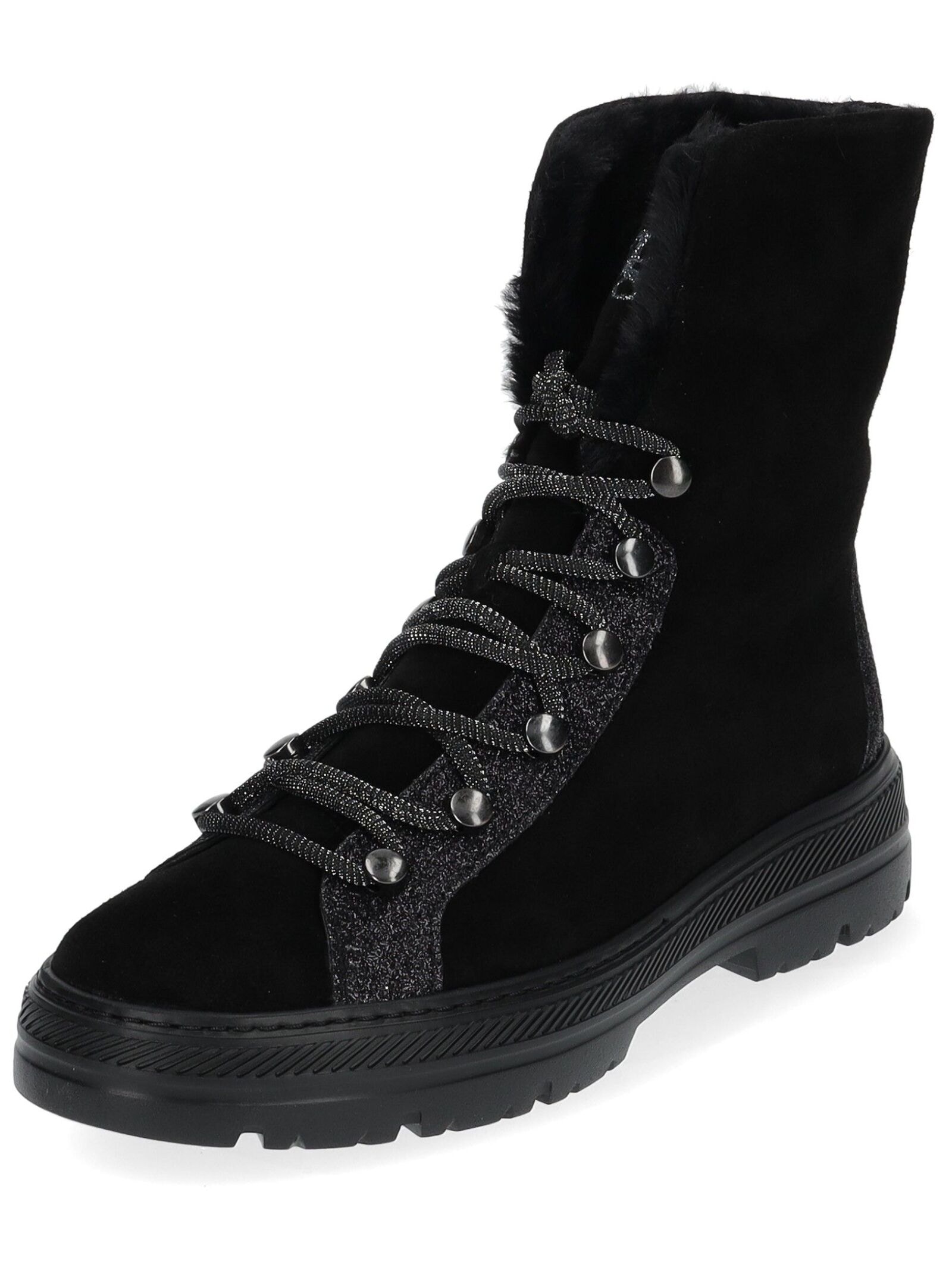 Paul Green Schnürstiefelette "Paul Green Stiefelette Veloursleder" günstig online kaufen