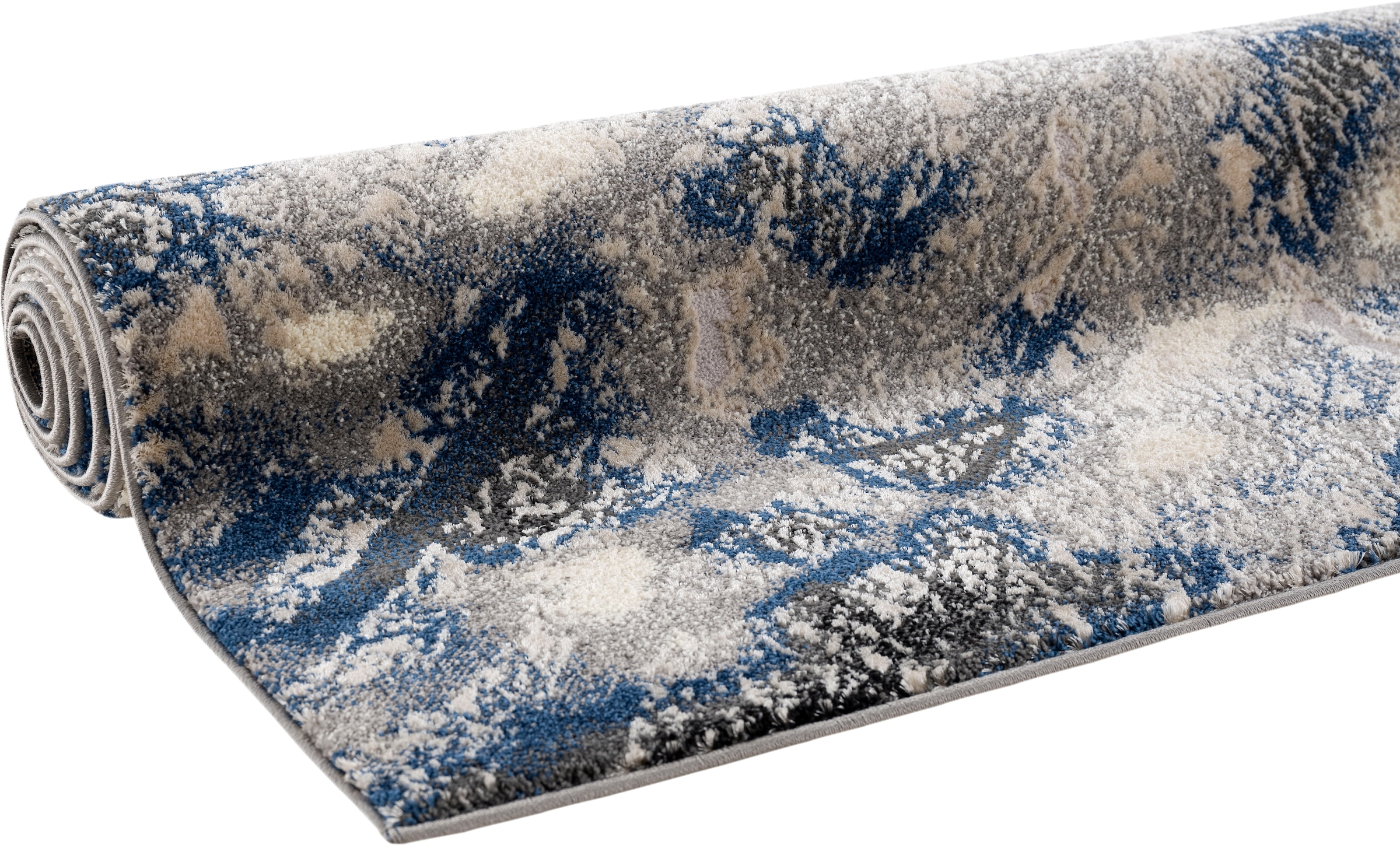 my home Teppich »Dario«, rechteckig, angenehme Haptik, modernes Marmor-Design, Wende - Teppich, weich