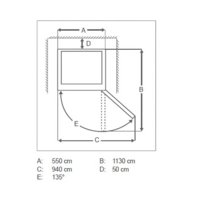 cm Schnellgefrierfunktion Kühlschrank BAUR 85 Hanseatic cm »HKS8555GD«, breit, 55 hoch, | HKS8555GDI-2,