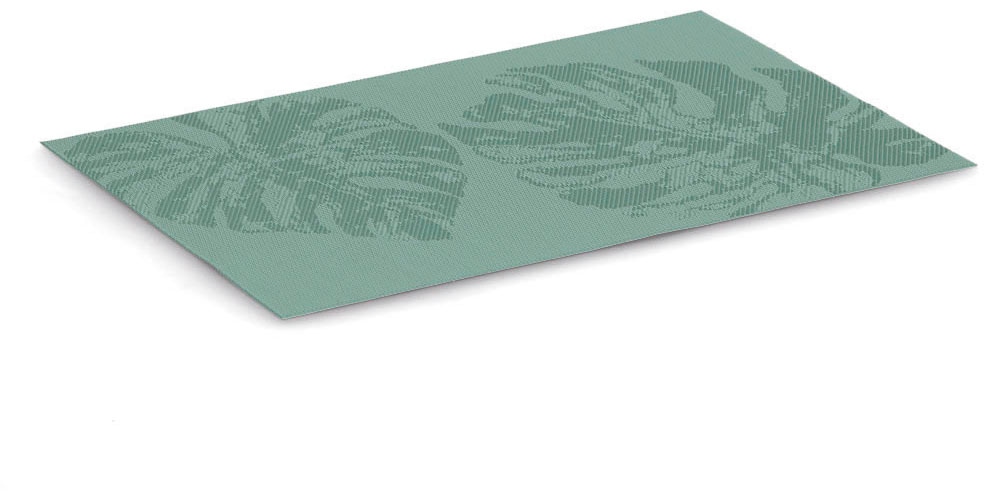 Zeller Present Platzset, (Set), modernes Monstera Blätter Design, 6-teilig, Kunststoff, 30x45 cm