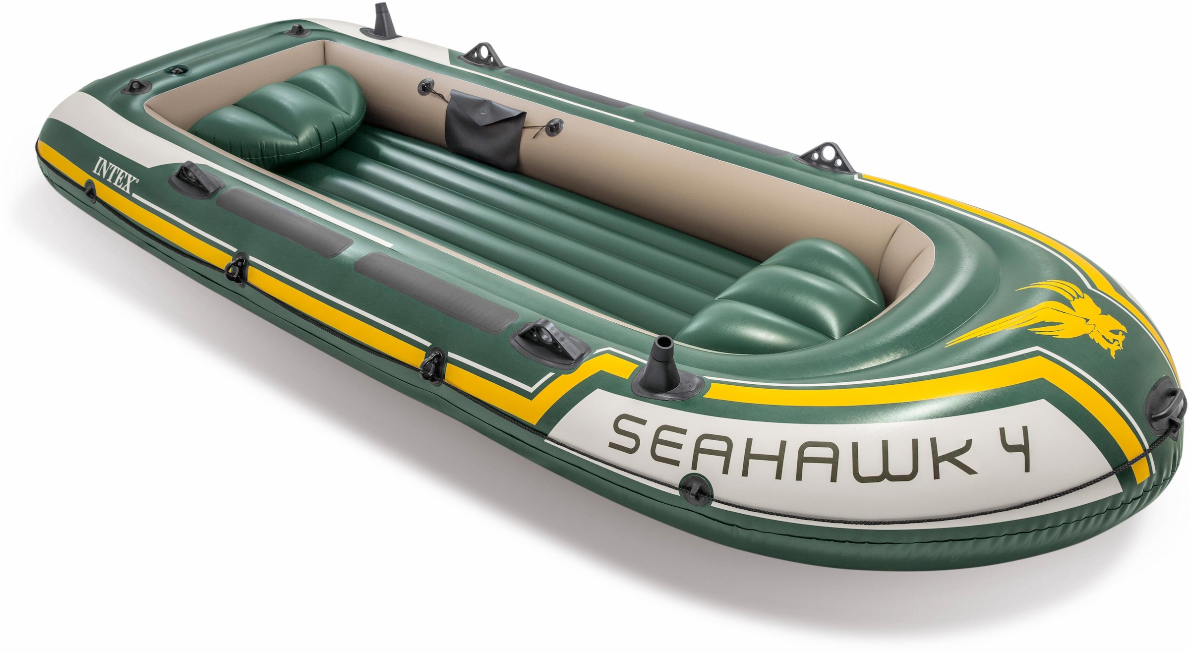 Intex Schlauchboot »Seahawk 4«, (Set, mit 2 Paddeln und Luftpumpe)