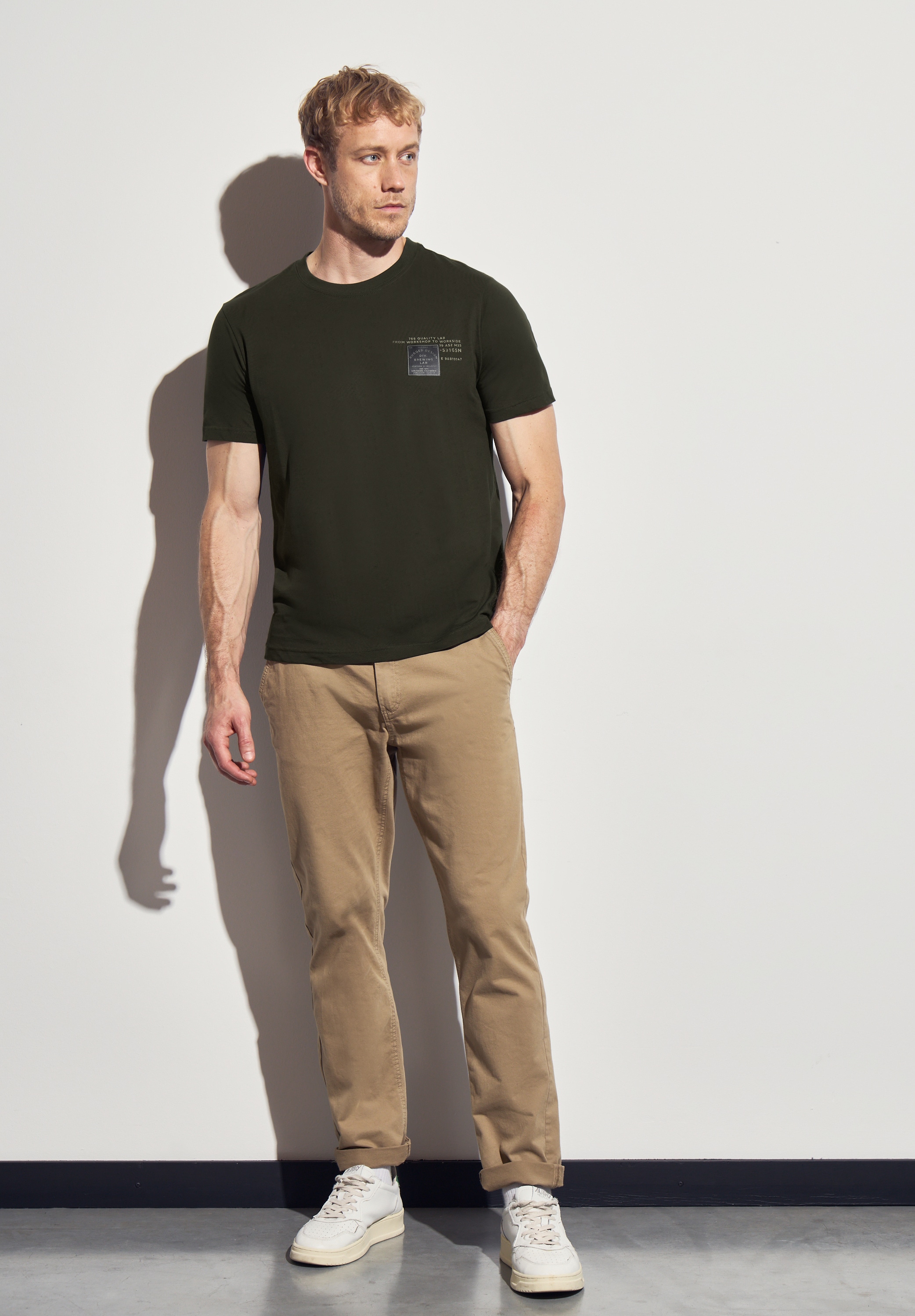 STREET ONE MEN T-Shirt, aus reiner Baumwolle