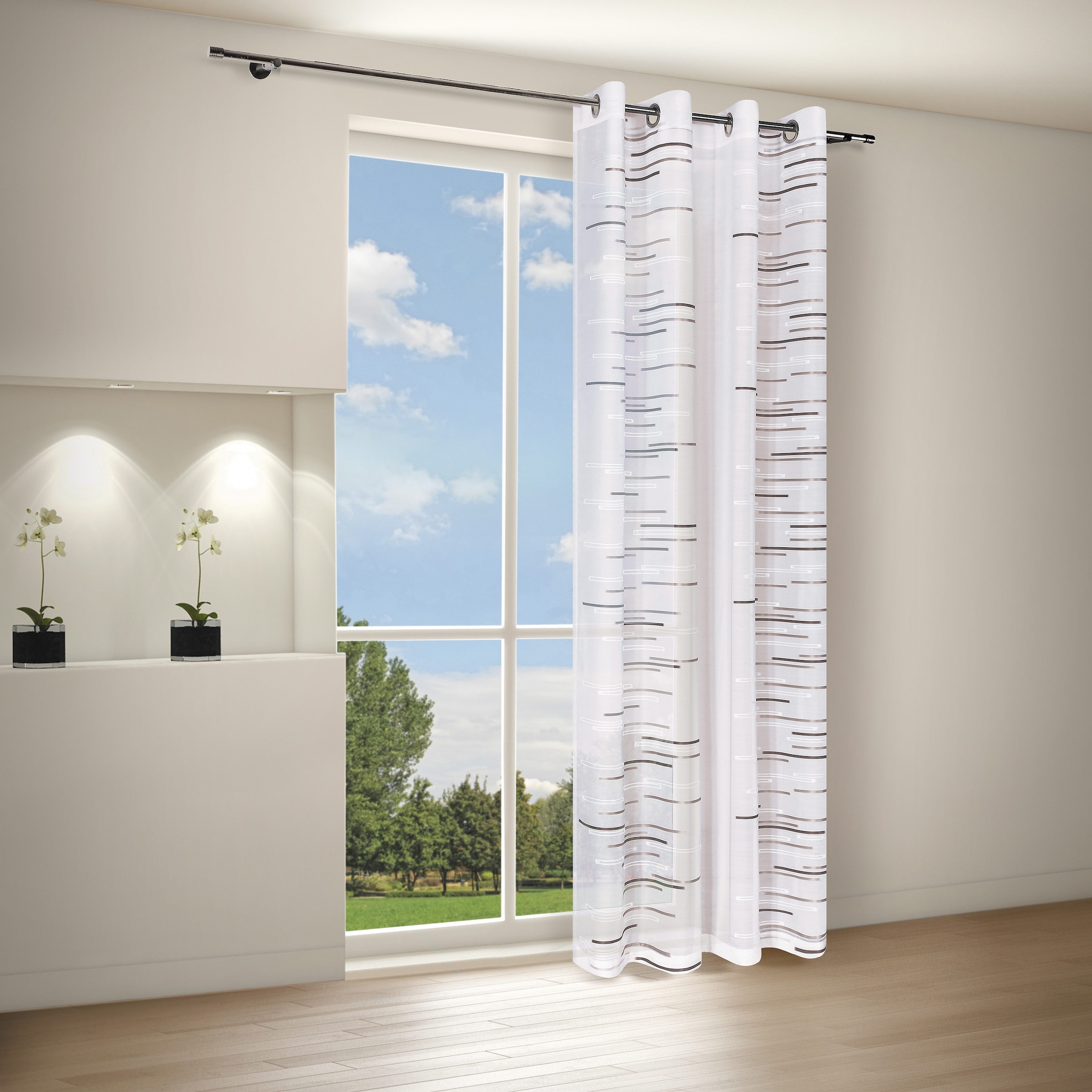Happy Home Gardine "LORNA" Ösen 1 Stk. tlg. HxB: 245x140 günstig online kaufen