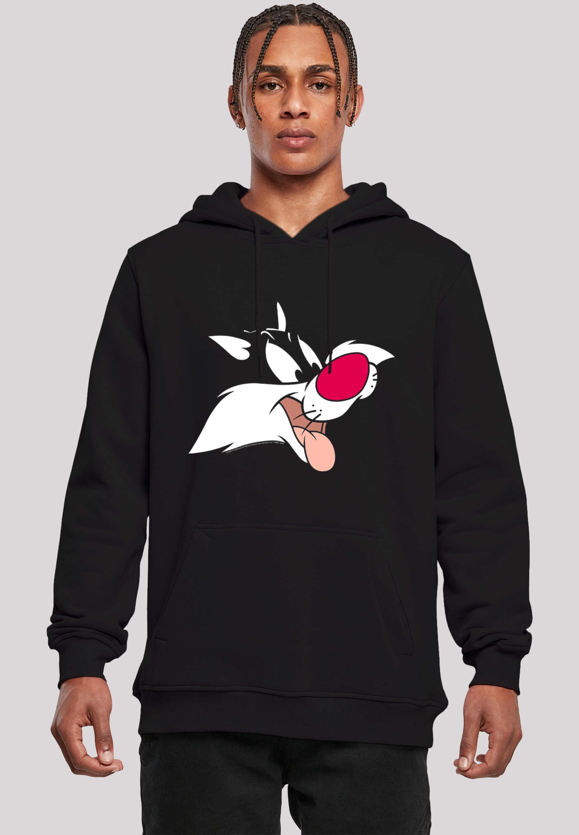 F4NT4STIC Sweatshirt "Hoodie Looney Tunes Sylvester", Herren,Premium Merch,Slim-Fit,Kapuzenpullover,Bedruckt