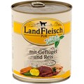 LANDFLEISCH Nassfutter »Pur Geflügel und Reis«, (6), 6 Dosen á 800 g