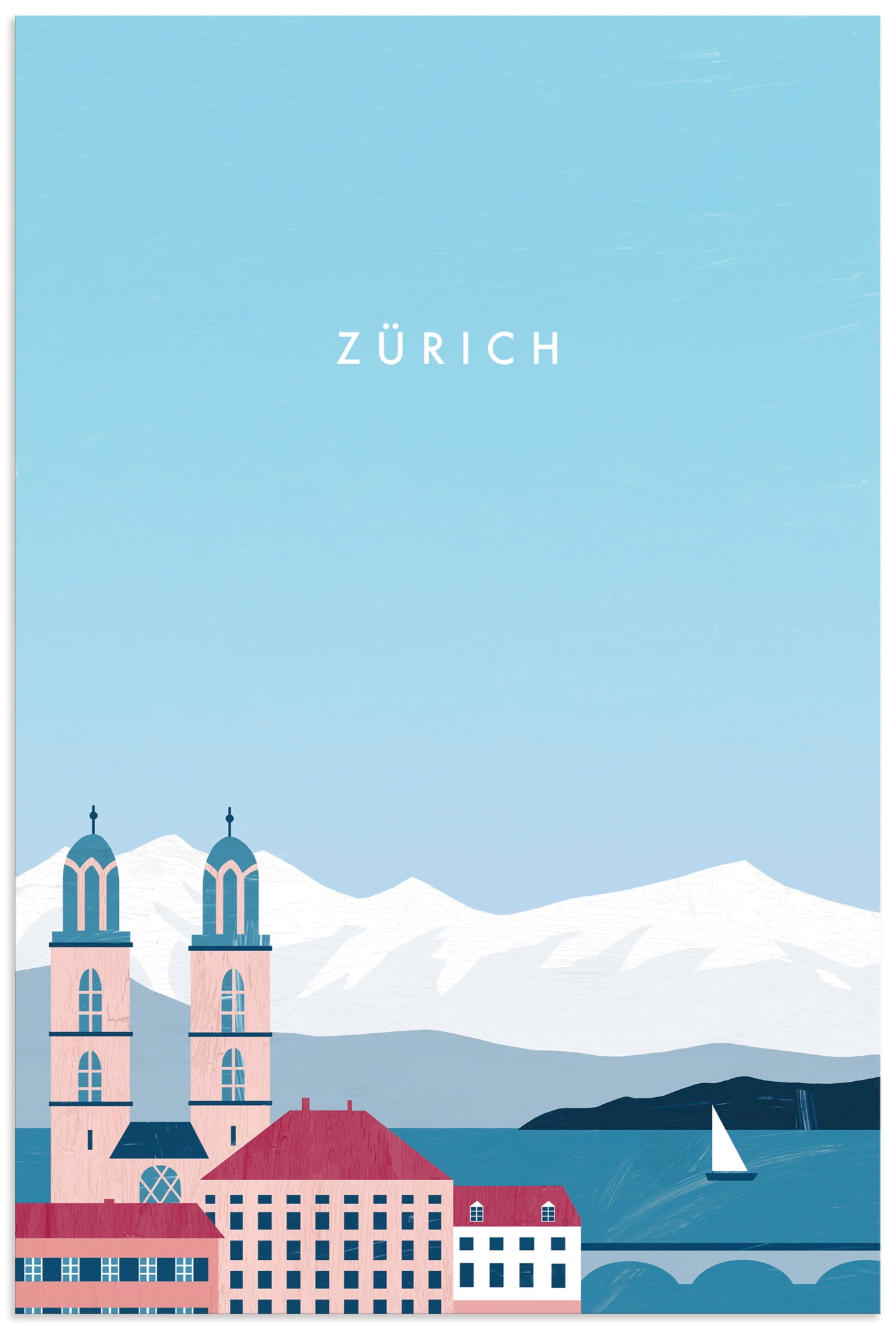 Artland Wandbild "Zürich" 1 Stk. tlg. als Alubild, Leinwandbild, Poster, Wandaufkleber in verschied. Größen