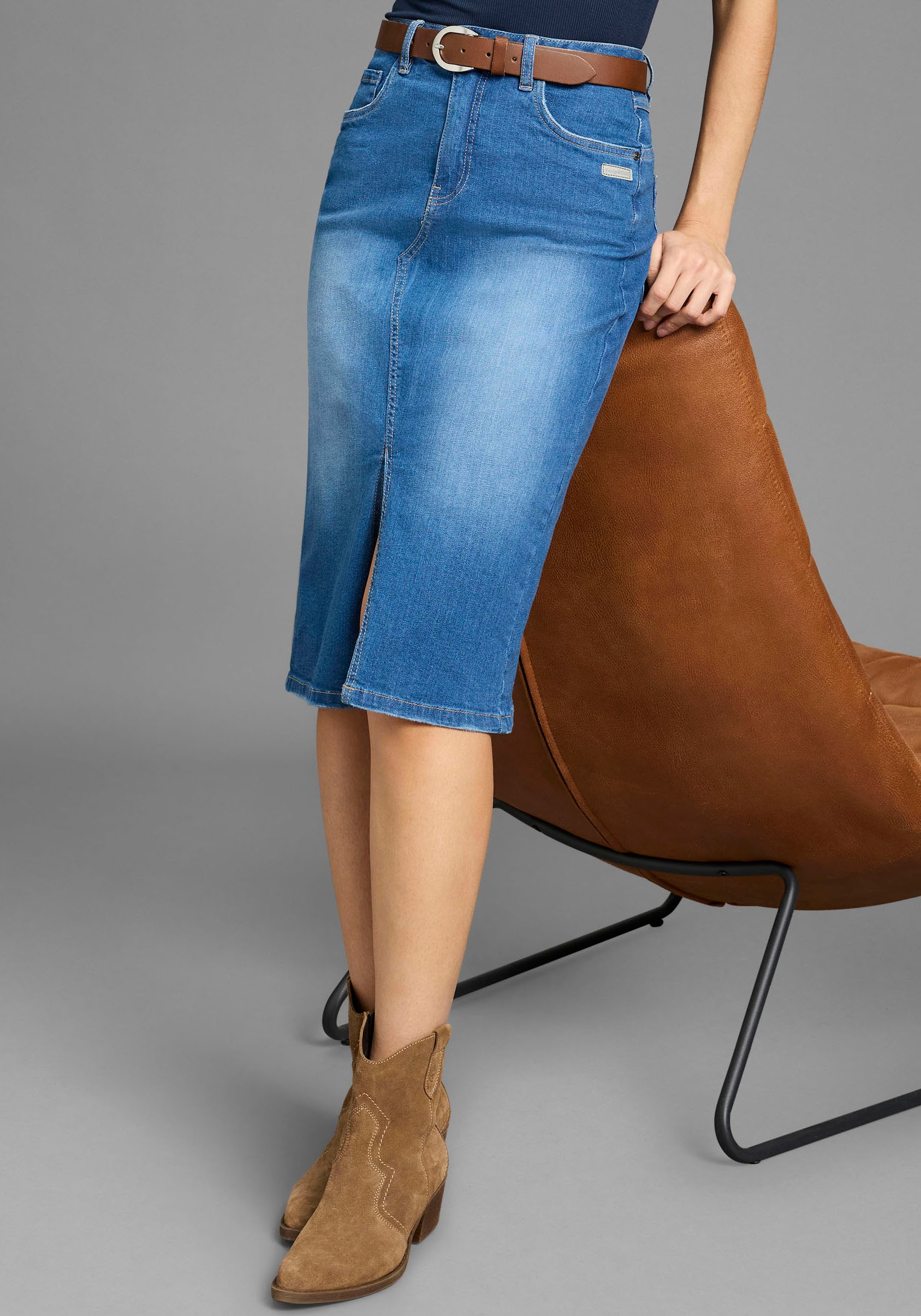 Laura Scott Ledergürtel für Damen mit mattsilber Schnalle - NEW - bis Gr.135