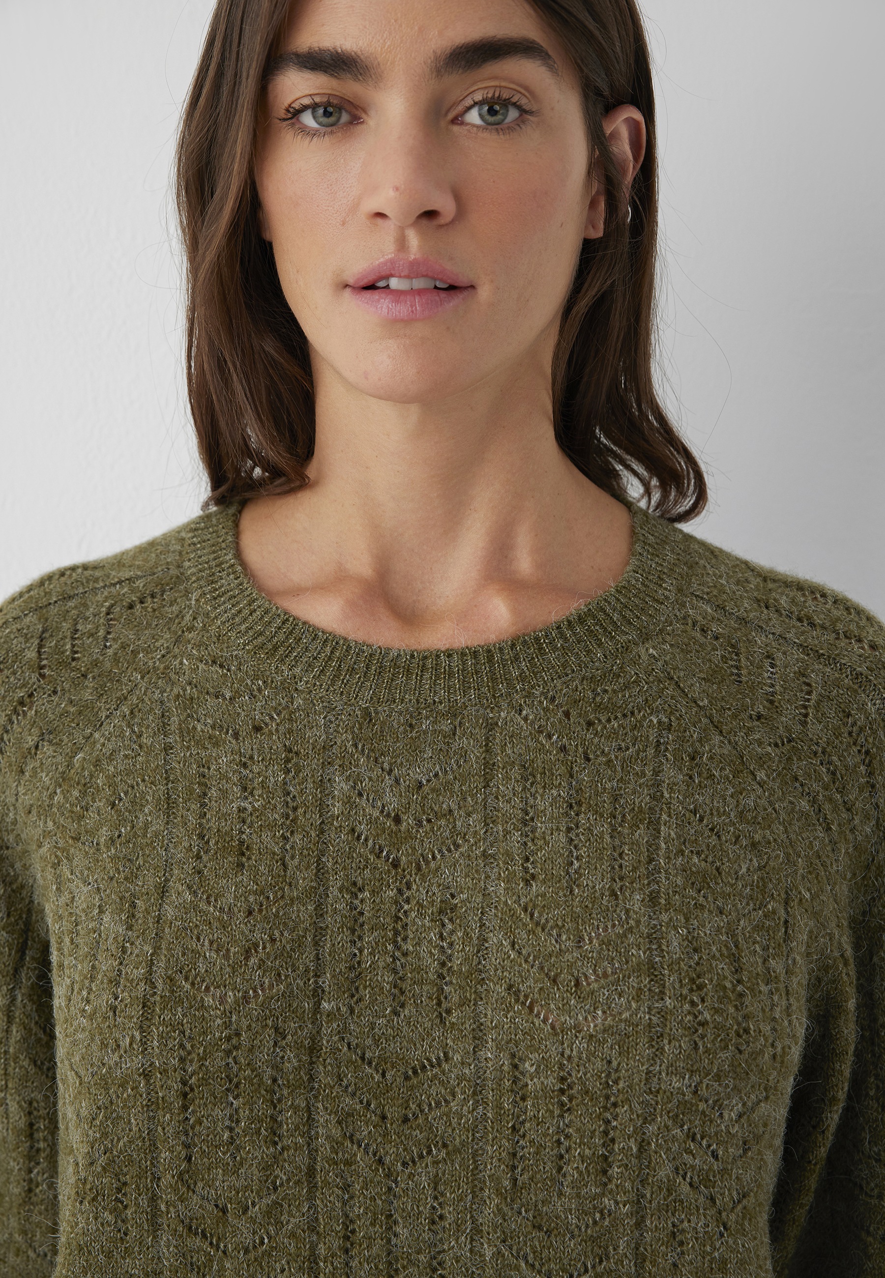 Mavi Rundhalspullover »CREW NECK SWEATER« Pullover Strukturiert
