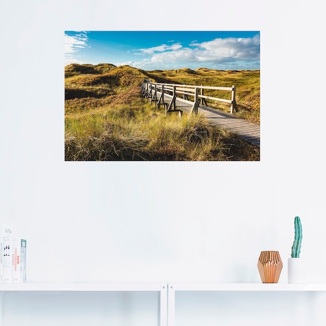 Black Friday Artland Wandbild »Landschaft in den Dünen Insel Amrum«, Küste,  (1 St.), als Alubild, Leinwandbild, Wandaufkleber oder Poster in versch.  Größen | BAUR