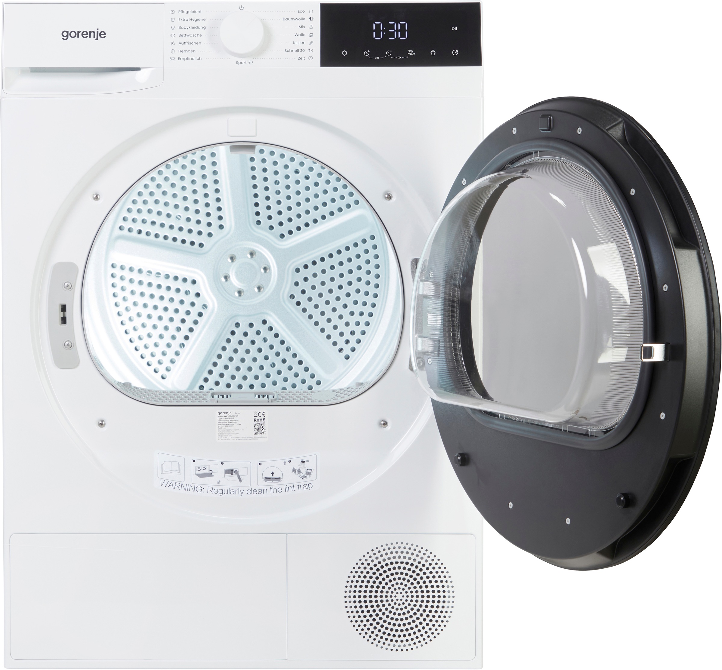 GORENJE Wärmepumpentrockner »WaveDG2P8D« G200 Knitterschutz, EasyClean Filter, SensorDry