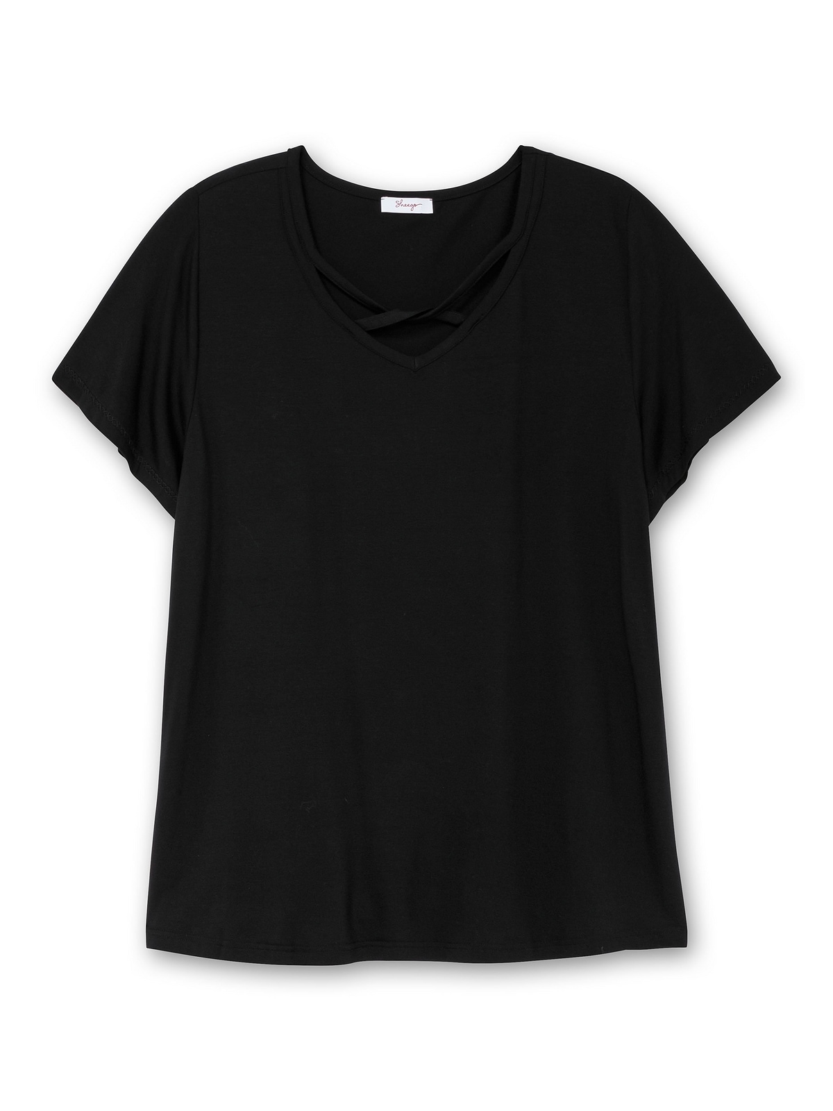 Sheego T-Shirt »Große Größen«, mit verziertem V-Ausschnitt