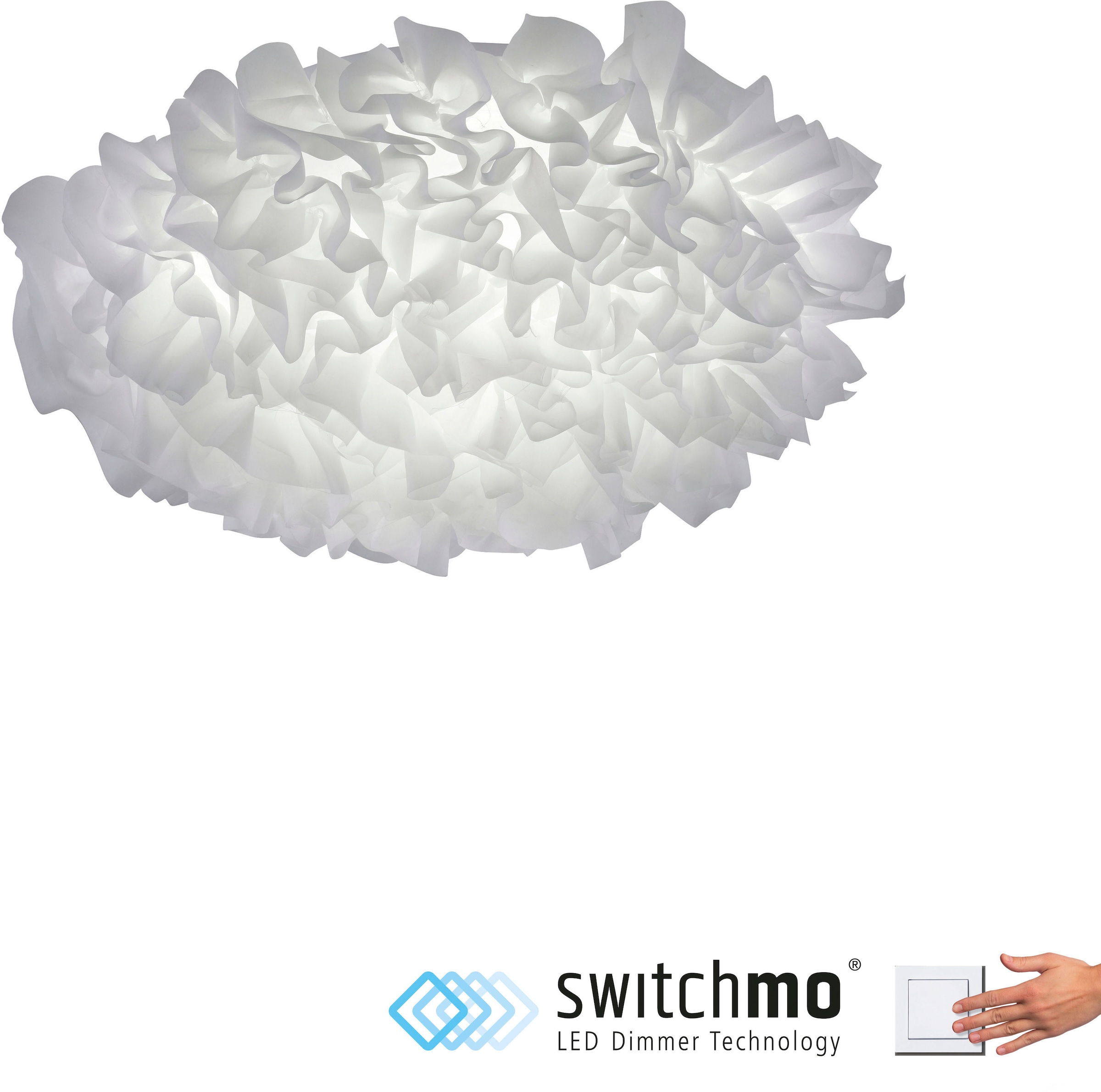 JUST LIGHT Deckenleuchte »ZEUS«, 1 flammig, Leuchtmittel LED-Board | LED fest integriert, LED, dimmbar, Switchmo,Memory, nach Trennung vom Netz