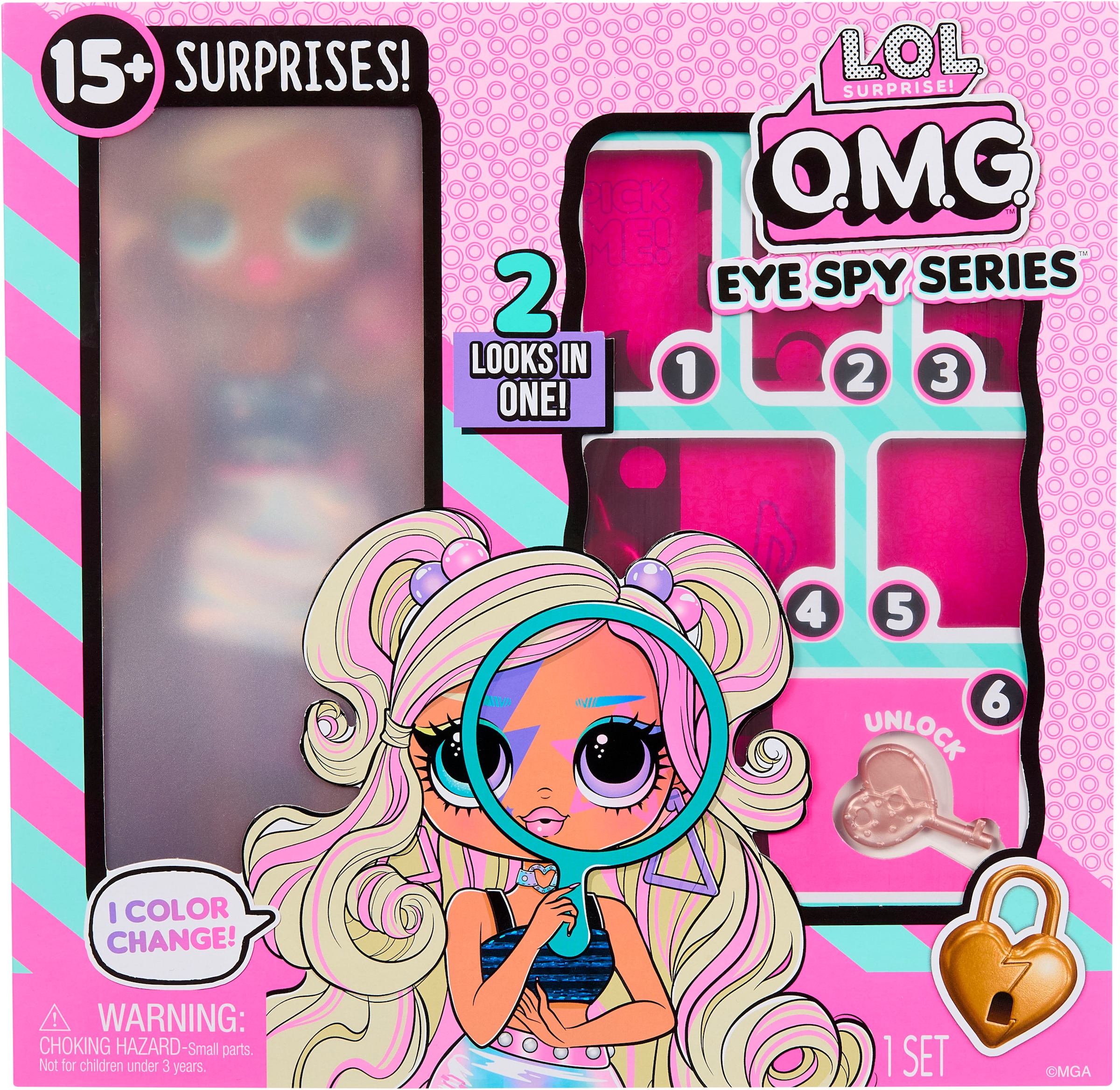 L.O.L. SURPRISE! Anziehpuppe »L.O.L. Surprise OMG Eye Spy - Rockstar« mit magischem Farbwechsel