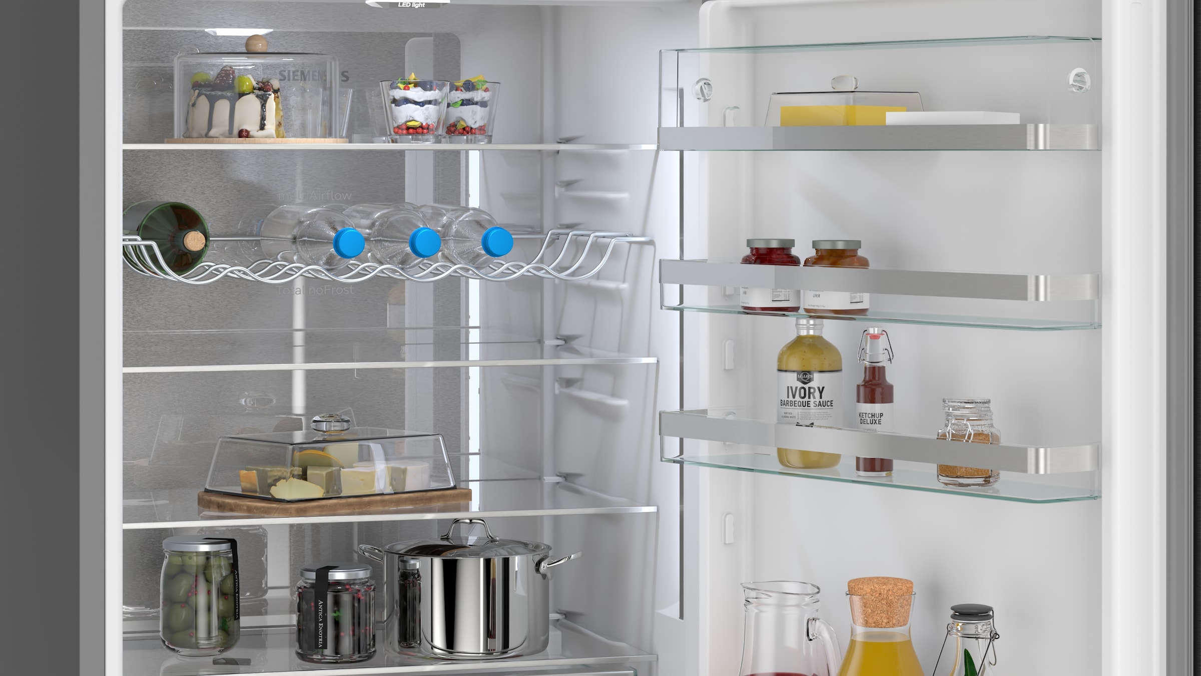 SIEMENS Kühl-/Gefrierkombination iQ500 »KG49NAXCG« 203 cm hoch 70 cm breit hyperFresh System für frisches Obst und Gemüse sowie Total noFrost