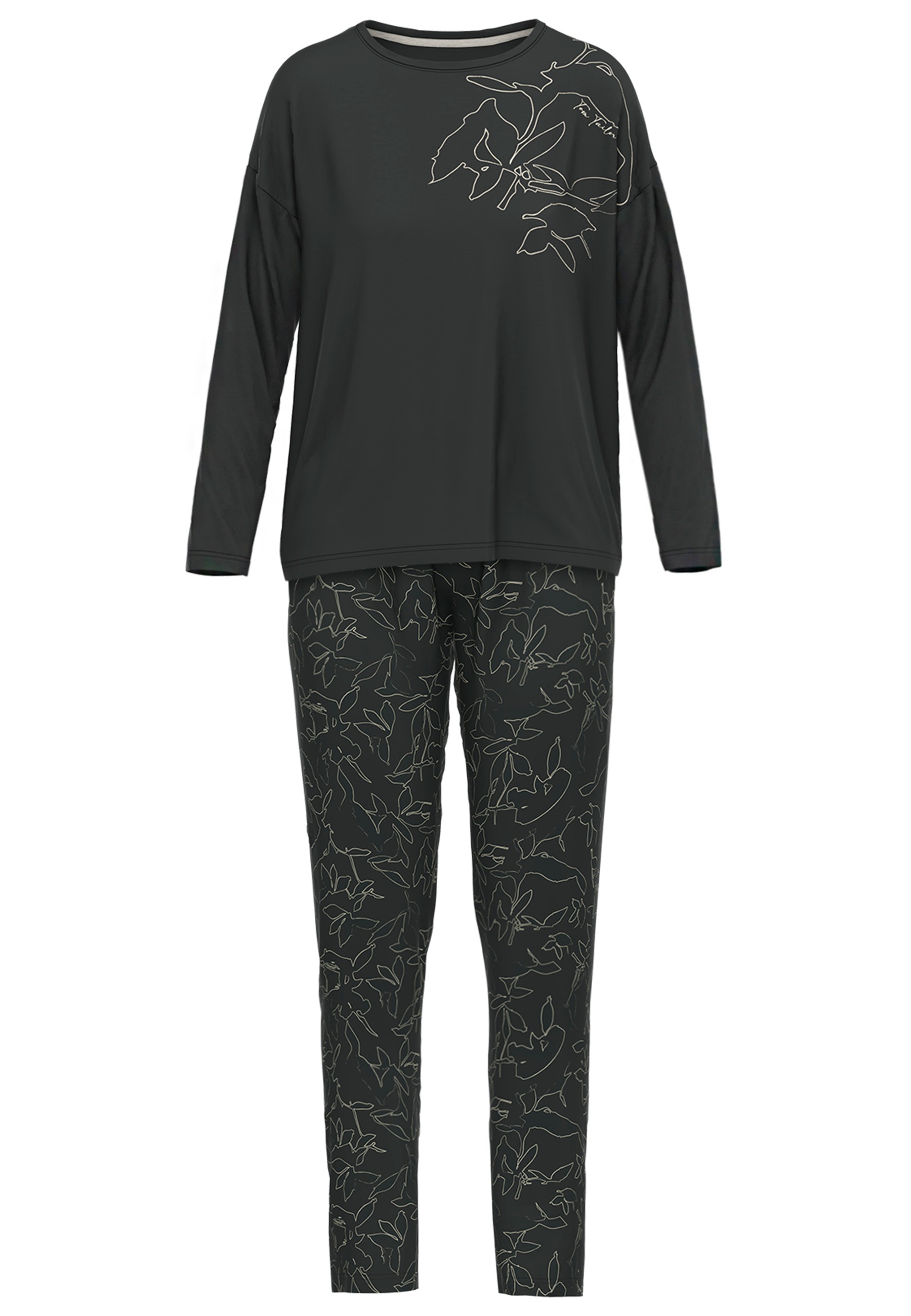 TOM TAILOR Schlafanzug "Xanthi", 2 Stk. mit langen Ärmeln, Rundhalsausschni günstig online kaufen