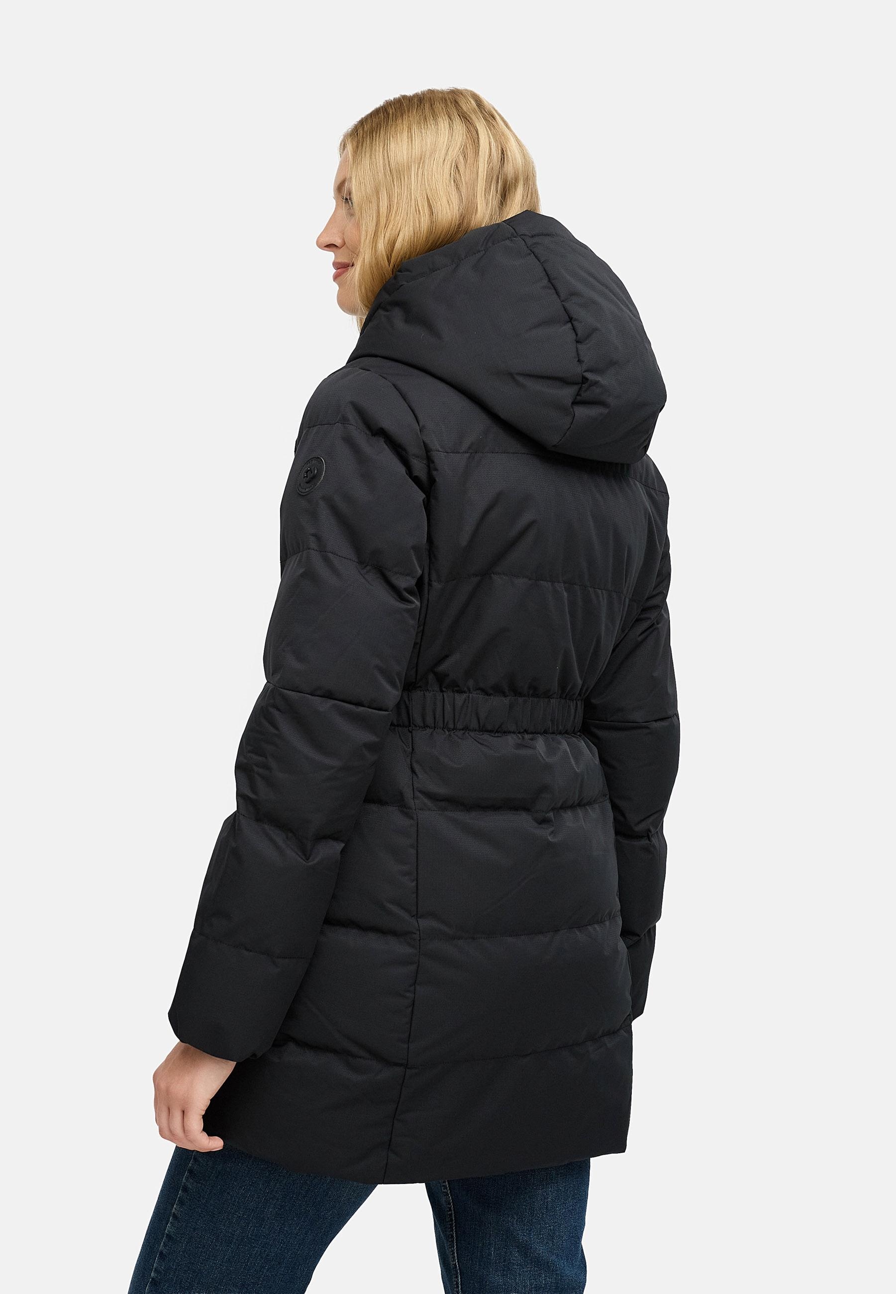 Ragwear Steppmantel »Niani YOUMODO«, Warmer Wintermantel mit hohem Kragen und Kapuze