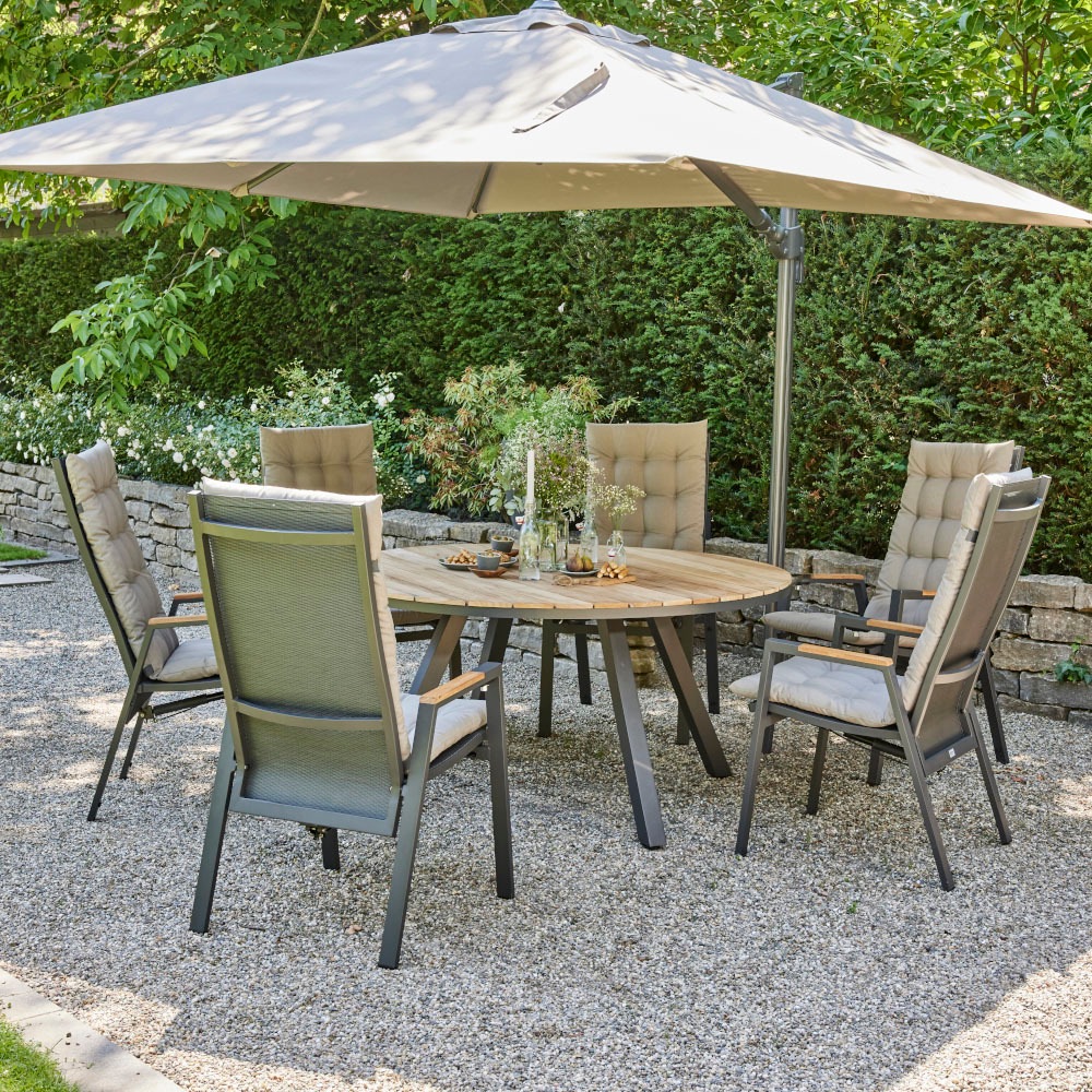 Siena Garden Sesselauflage »ATRIA, 123 cm, TOPSELLER!«, Dessin Uni, 100% recyceltem Polyester, in verschiedenen Farben