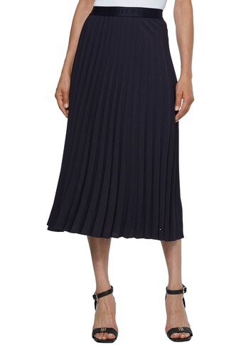 Plisseerock »FLUID TWILL PLEATED MIDI SKIRT«