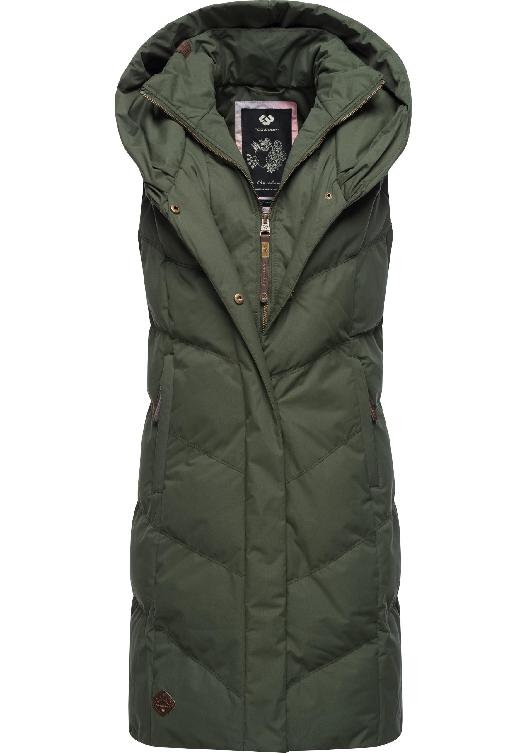 Ragwear Steppweste »Natalka Vest«, stylische, gesteppte Winterweste mit gefütterter Kapuze