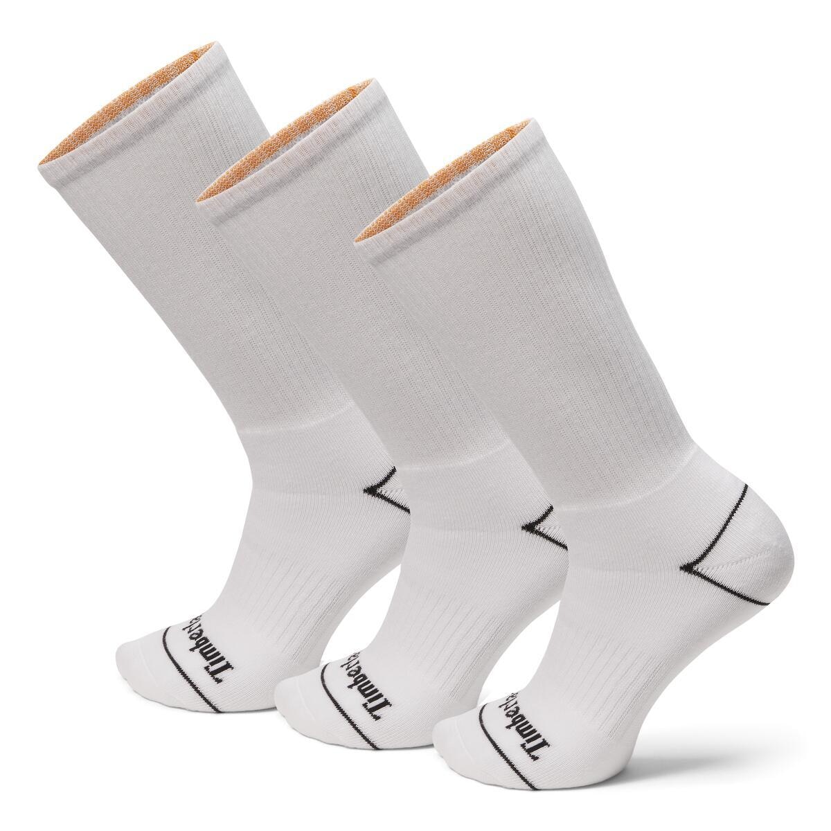 Timberland Freizeitsocken "BOWDEN 3PP Bowden Crew FC Crew with" 3 Paar tlg. 3er-Pack, aus Baumwolle, Polyester, Elasthan und Nylon