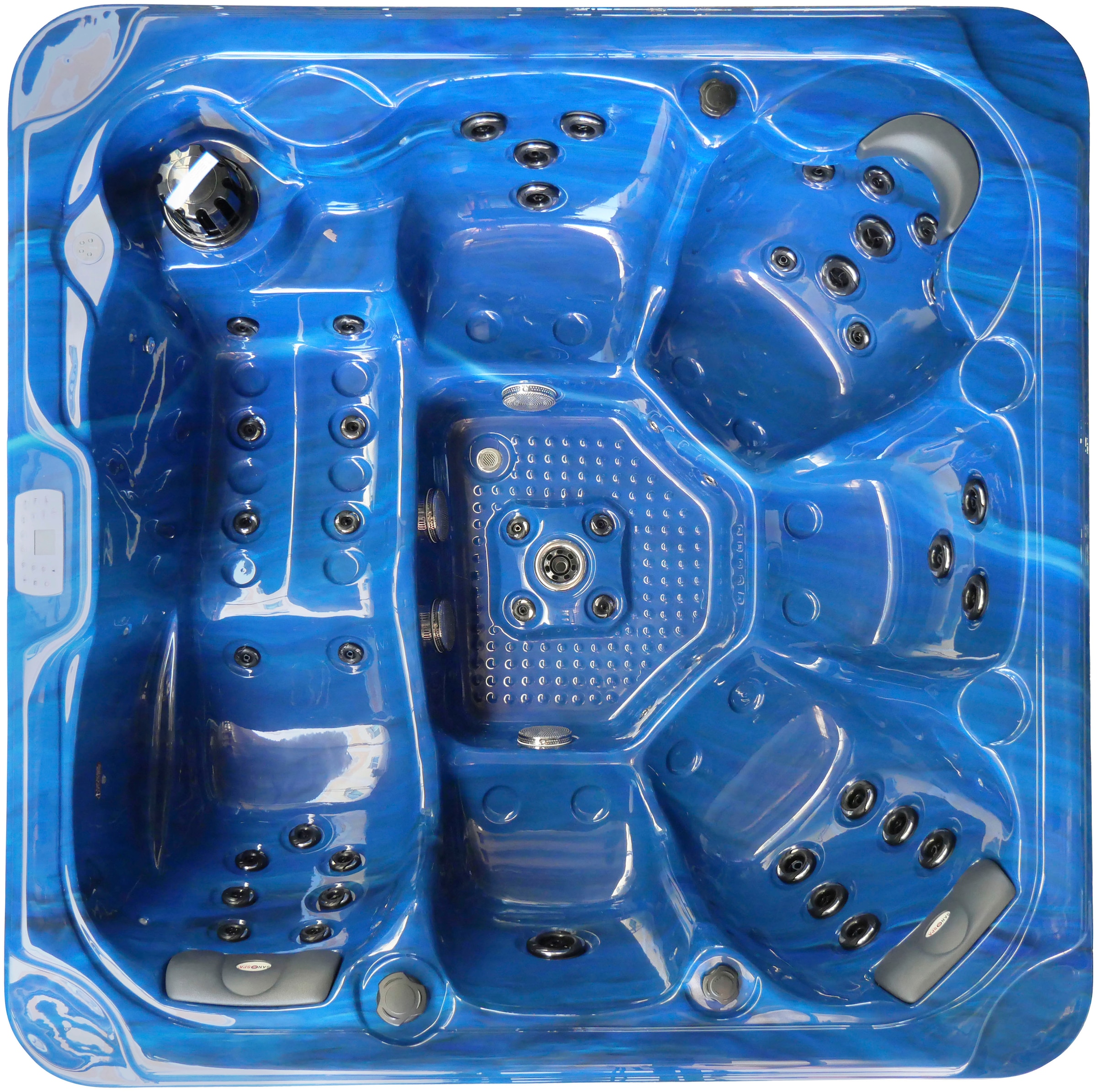 Sanotechnik Whirlpool »OASIS MAXI«, (Set), 210x210x95 cm, inkl. Einstiegsleiter und Abdeckung