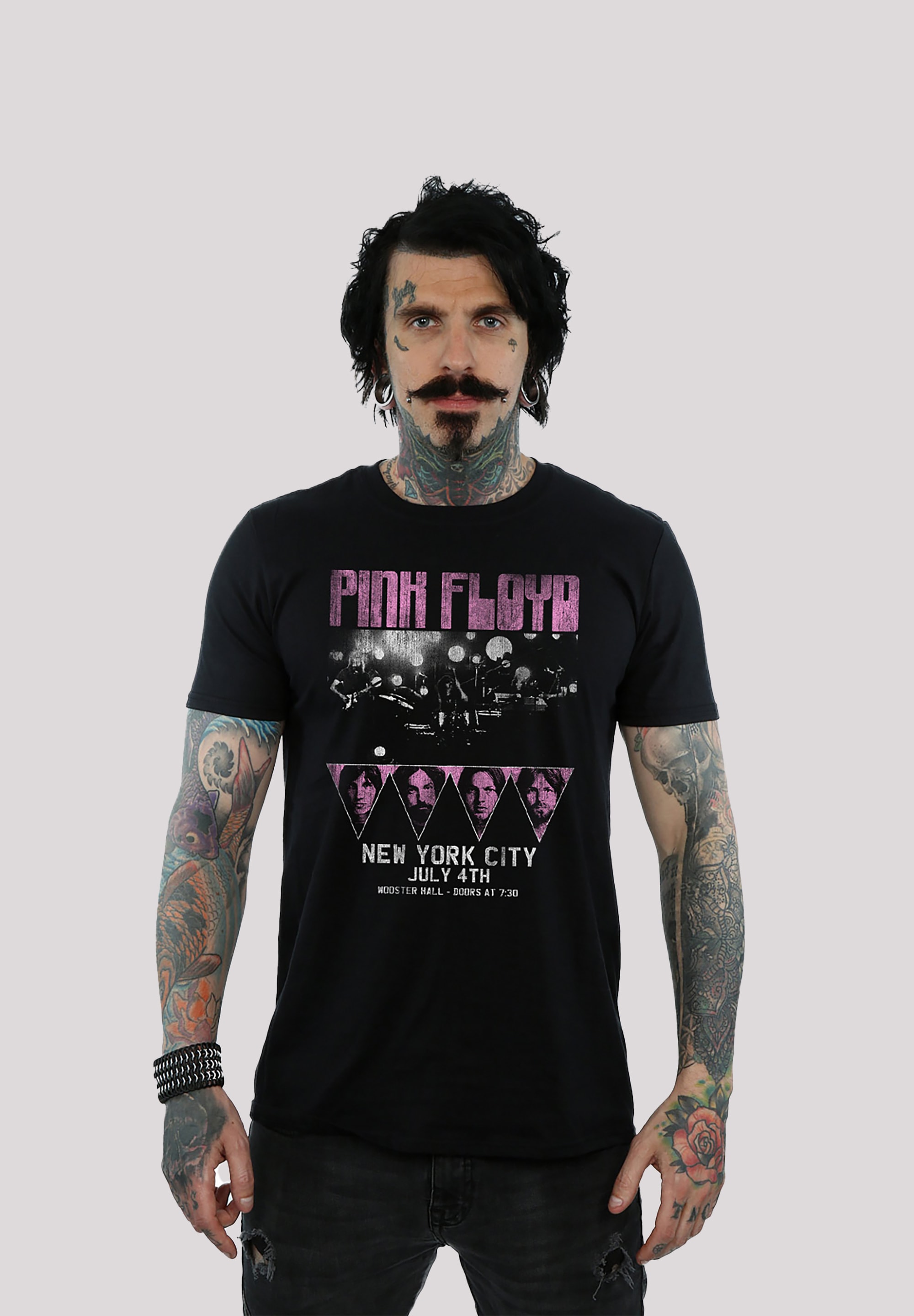T-Shirt »Pink Floyd Tour NYC - Premium Rock Metal Musik Fan Merch«, Herren,Premium...
