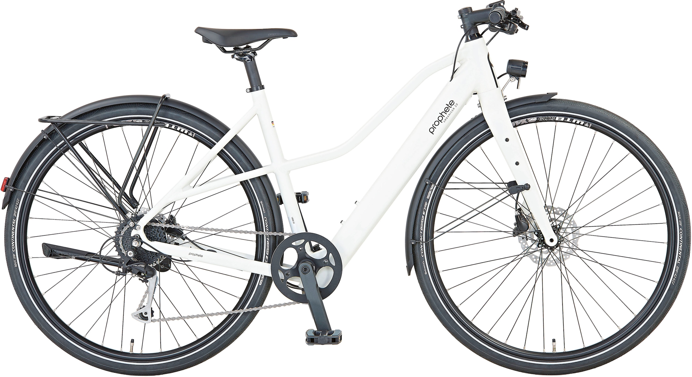 Prophete E-Bike "Urbanicer 2.0", 9 Gang, Shimano, Alivio, Heckmotor 250 W, Pedelec, Elektrofahrrad für Damen u. Herren