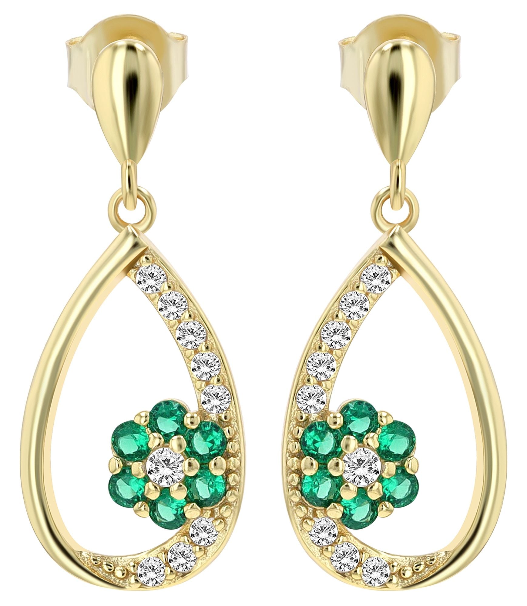 Adelia´s Paar Ohrhänger "Ohrringe – Ohrhänger aus 925 Silber mit Zirkonia" Perfekt als Geschenk für besondere Menschen