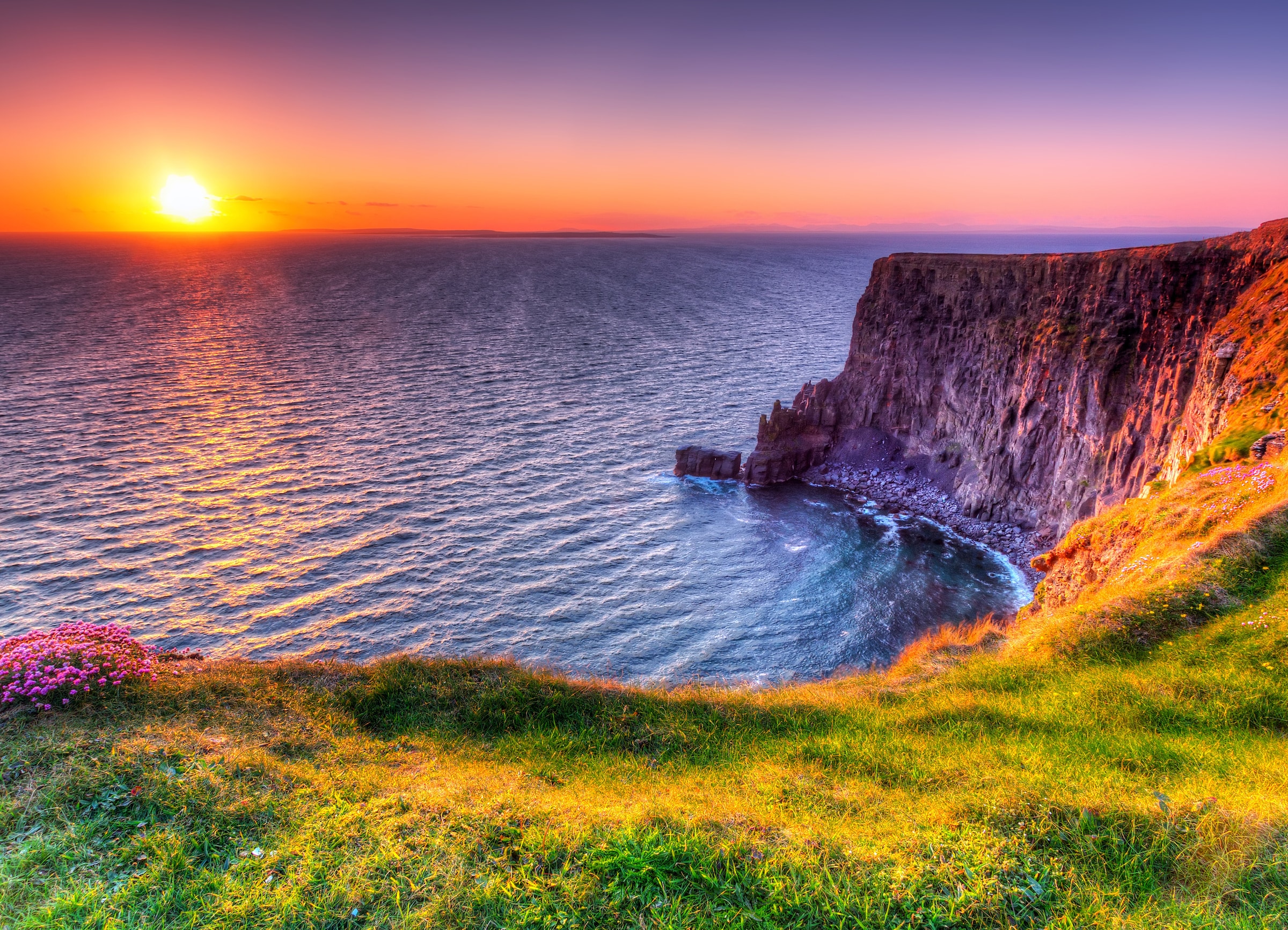 Papermoon Fototapete "Sunset at Moher Cliffs" glatt