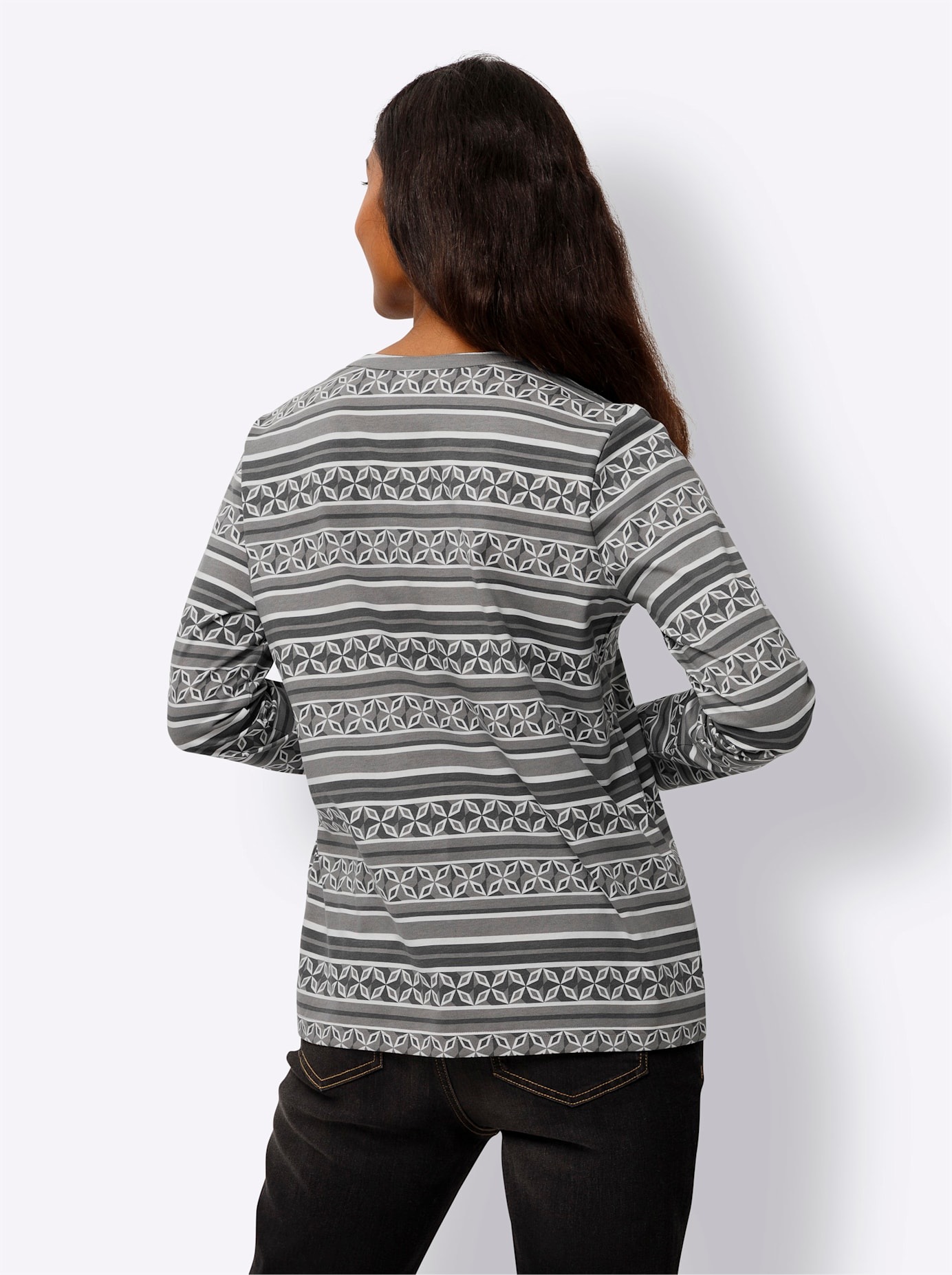 heine Langarmshirt "Druck-Shirt", 1 Stk. günstig online kaufen