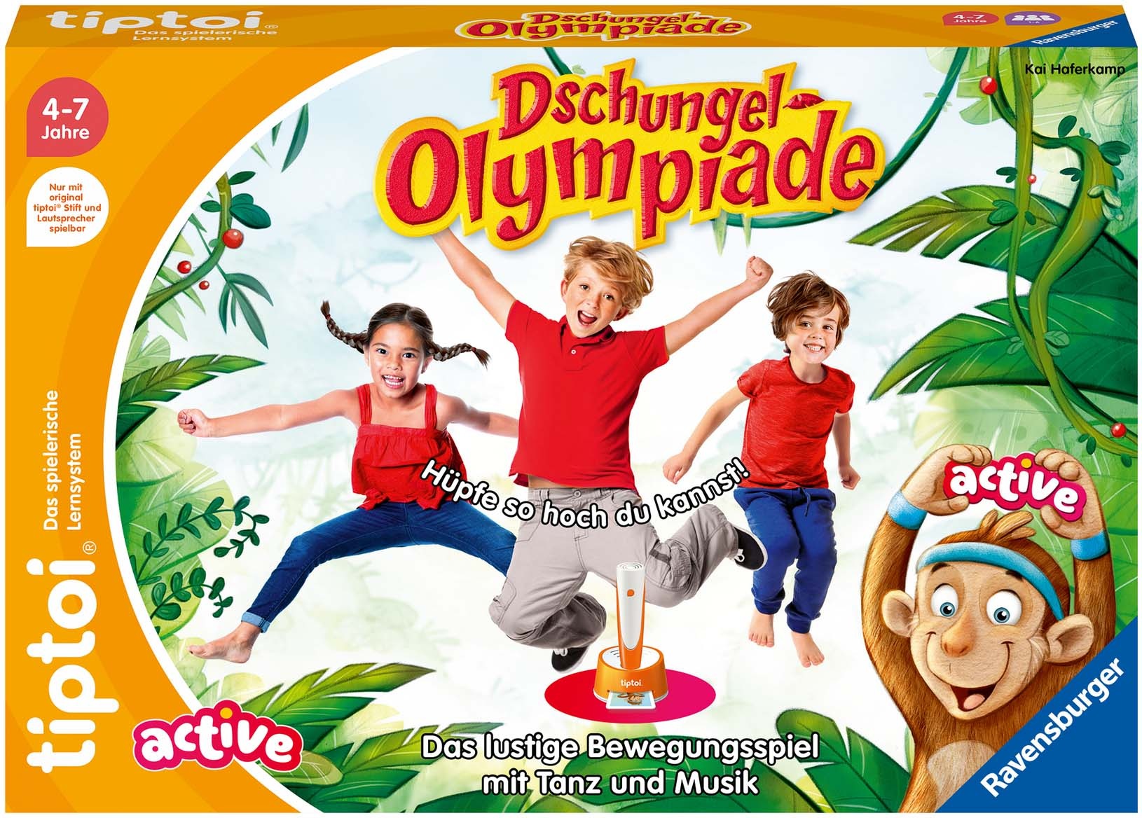 Ravensburger Spiel »tiptoi® ACTIVE Dschungel-Olympiade«, Made in Europe, FSC® - schützt Wald - weltweit