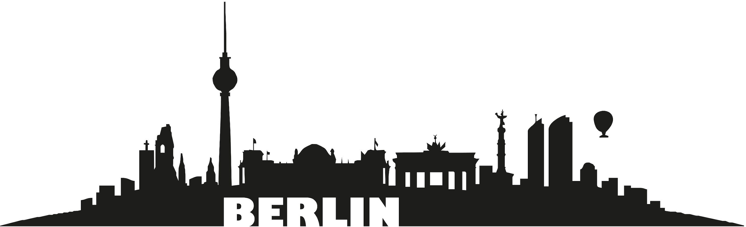 Wandtattoo »Berlin Skyline«, selbstklebend, entfernbar