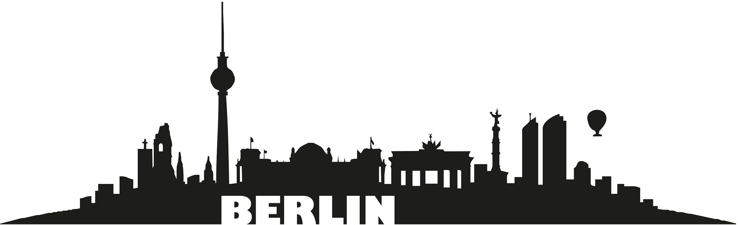 Wall-Art Wandtattoo "Berlin Skyline", selbstklebend, entfernbar