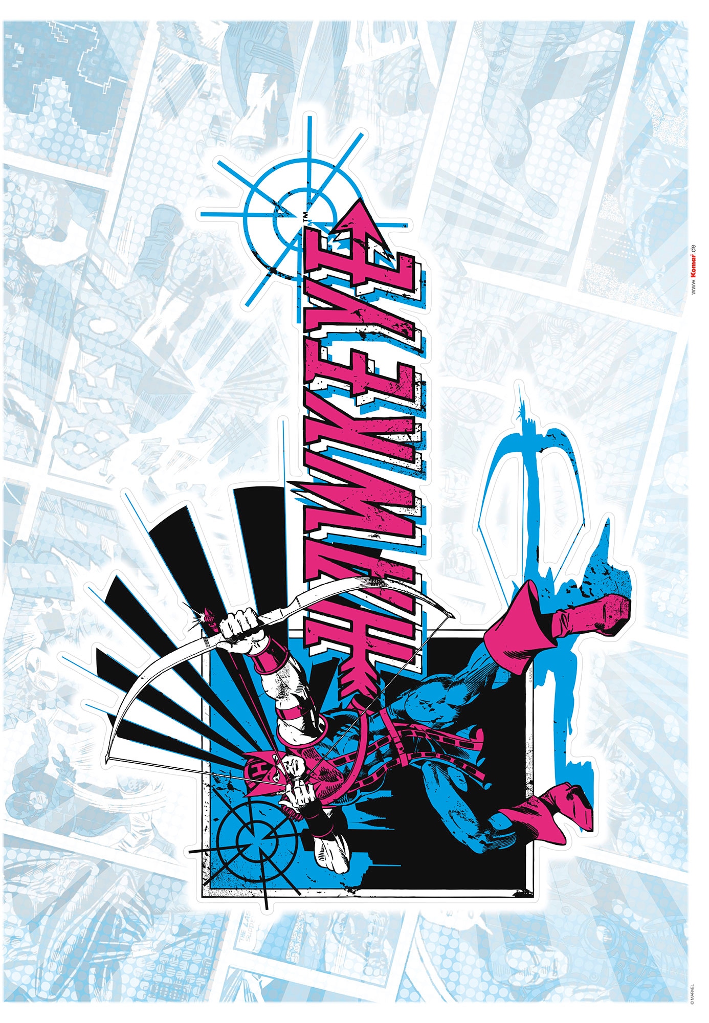 Komar Wandtattoo »Hawkeye Comic Classic«, (1 St.), 50x70 cm (Breite x Höhe),  selbstklebendes Wandtattoo | BAUR