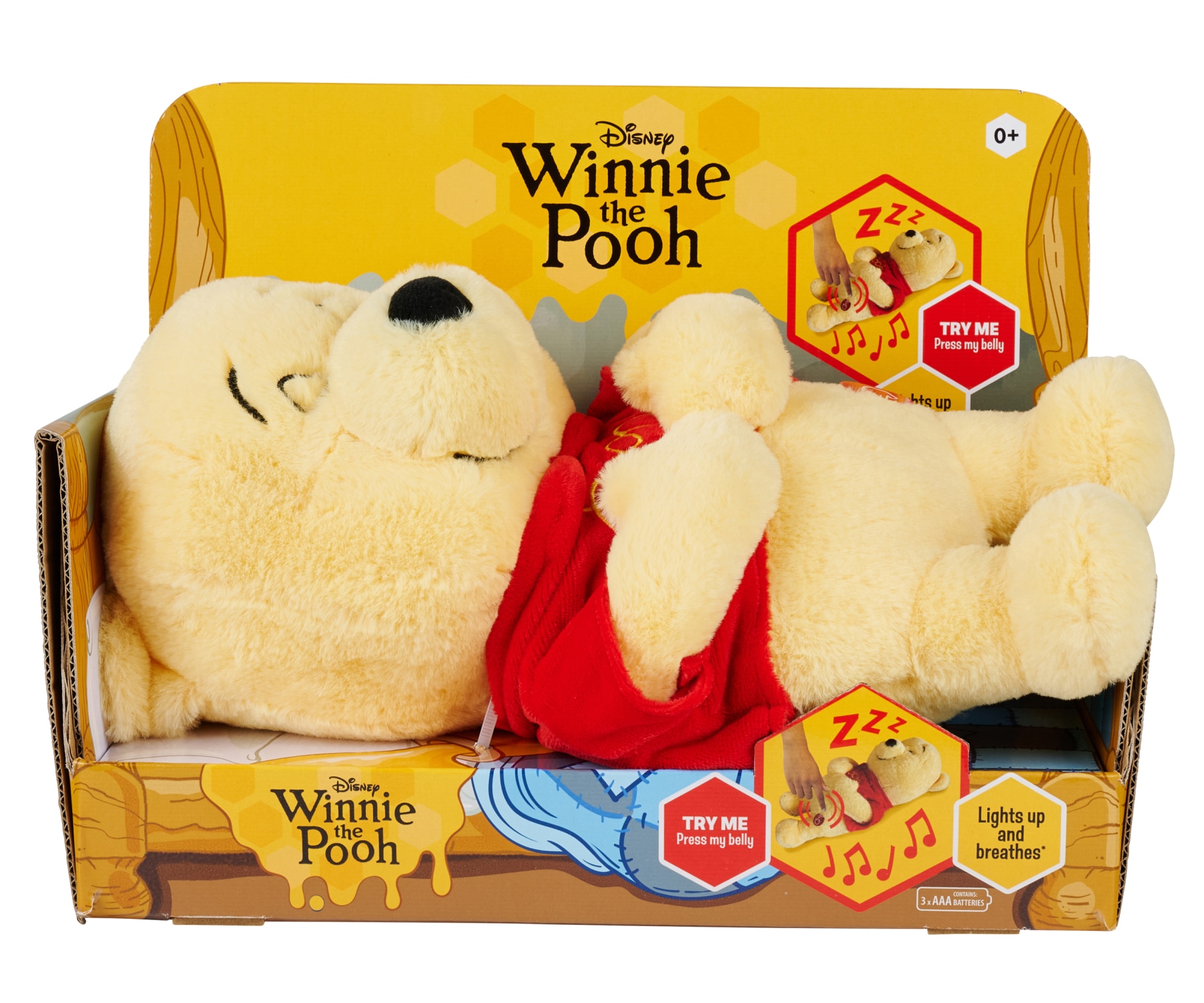 SIMBA Plüschfigur »Disney Sleeping Winnie Pooh, 31 cm« Einschlafhilfe mit Licht und Sound