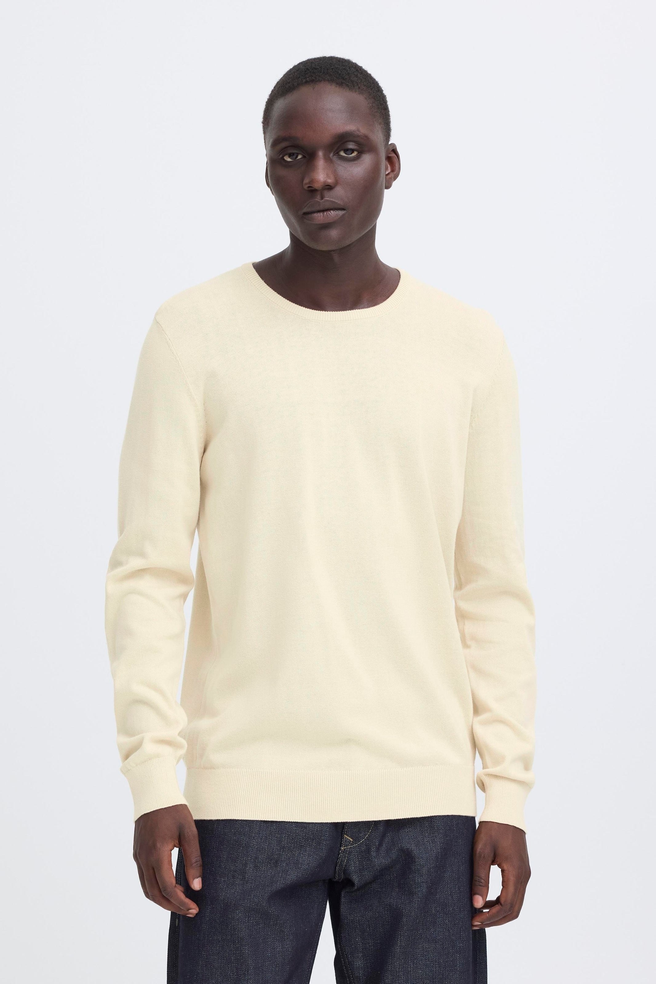 Blend Herren Grau Strickfleece-Pullover "Strickpullover Bhbray", Gr. Xxl, (Oyster Gray), Obermaterial: 100% Baumwolle Co., Pullover - Bild 4