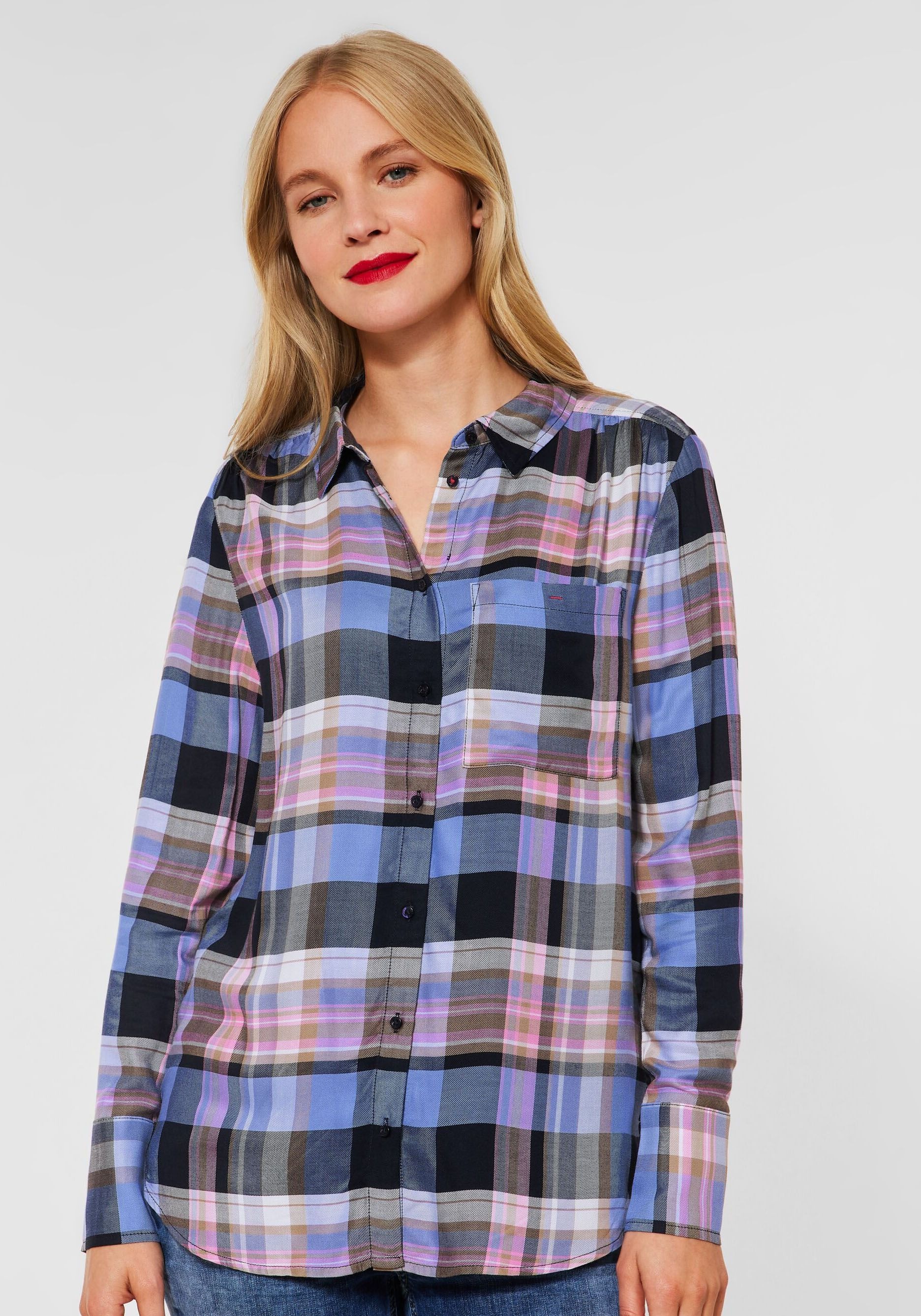 STREET ONE Karobluse mit durchgehender Knopfleiste