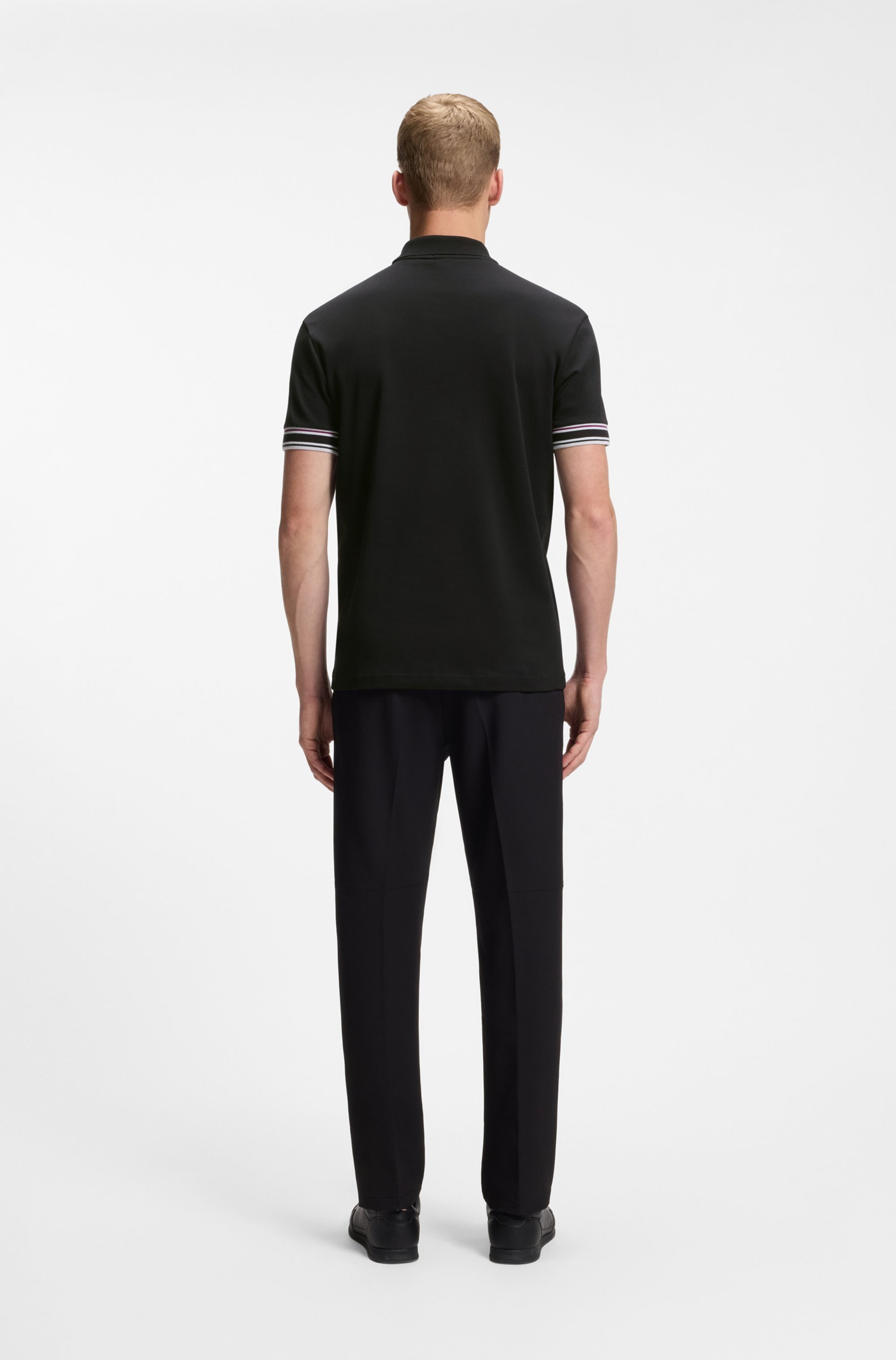 BOSS GREEN Poloshirt »Polo Zone« mit Piqué-Streifen und einem Logo am Ärmel