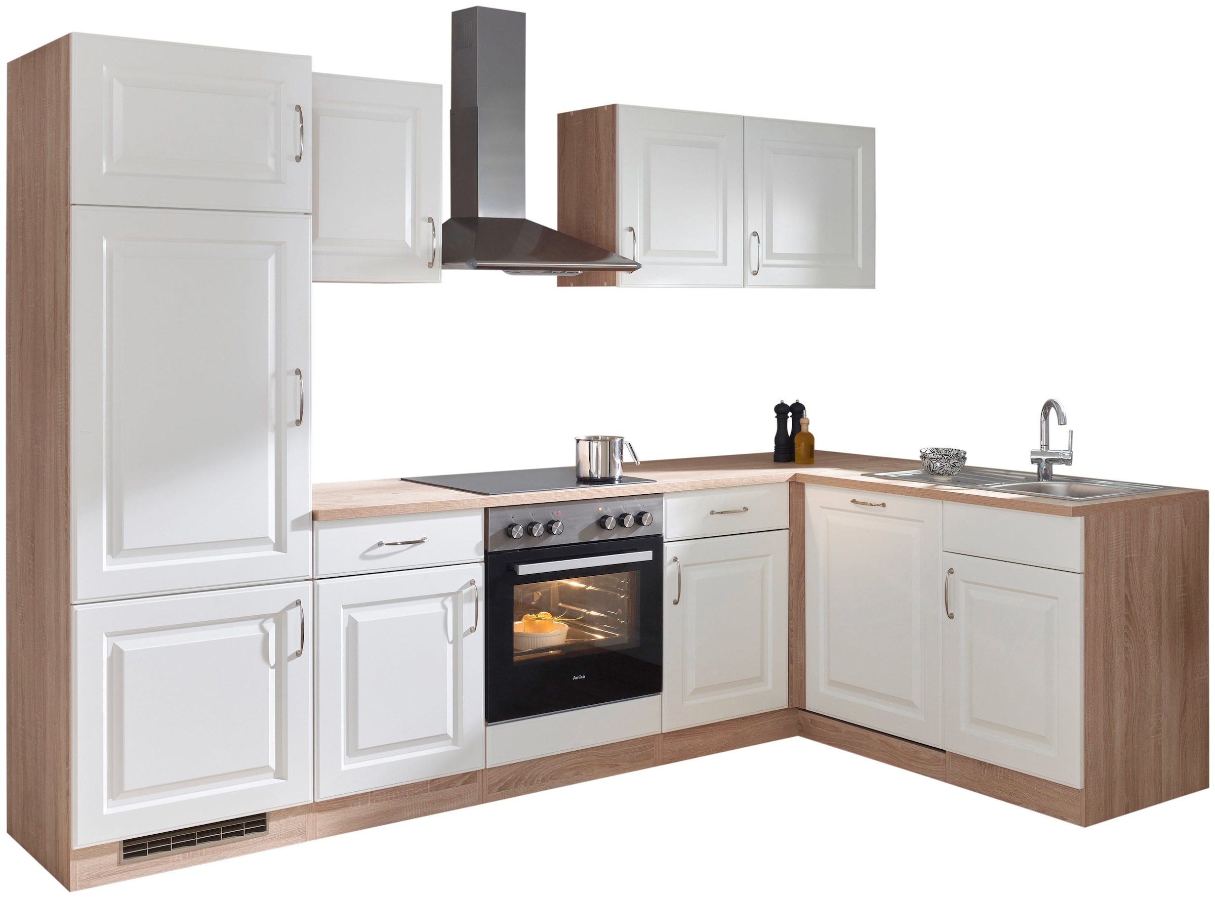wiho Küchen Winkelküche "Tilda", mit E-Geräten, 280 x 170 cm