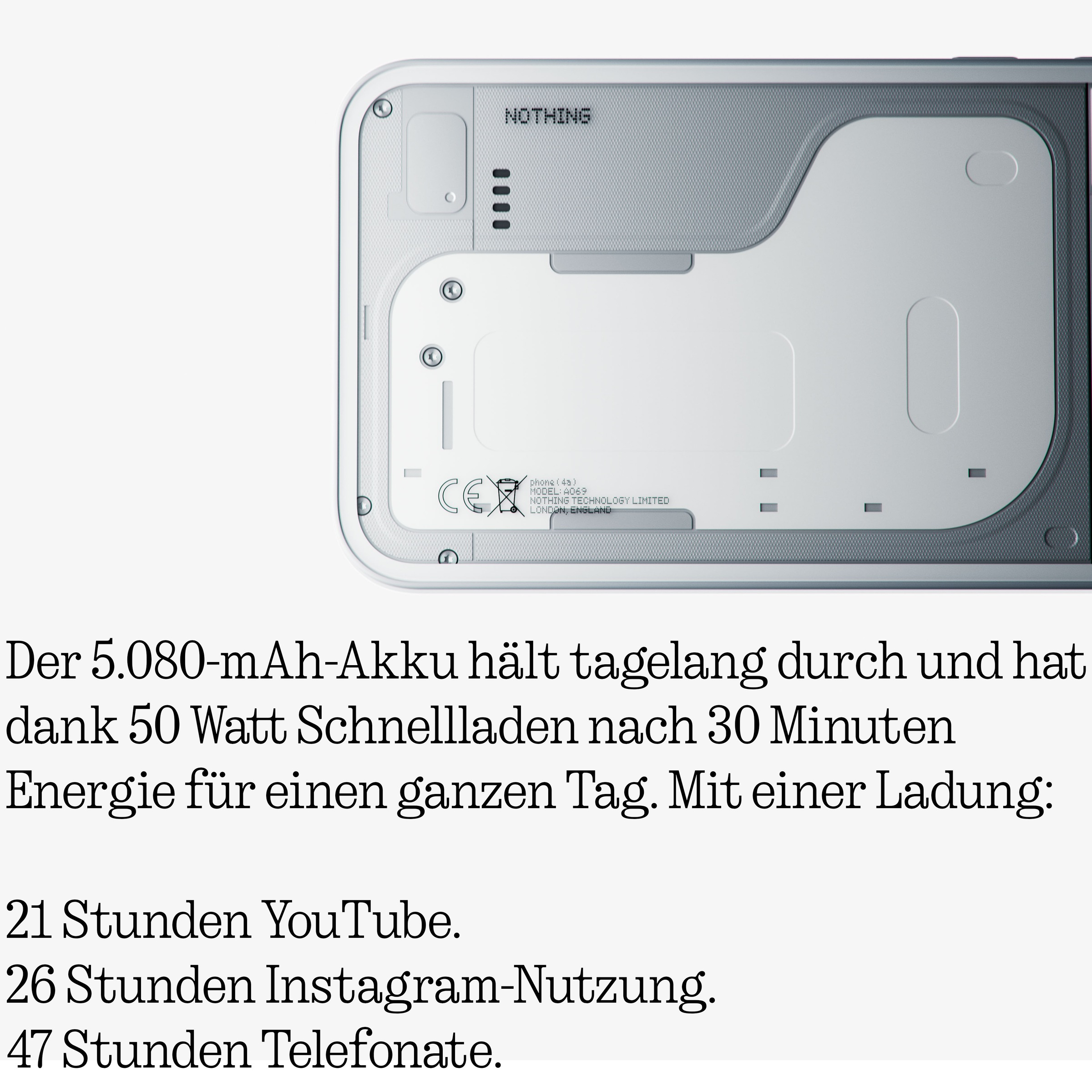 NOTHING Smartphone »Phone (4a)« weiß