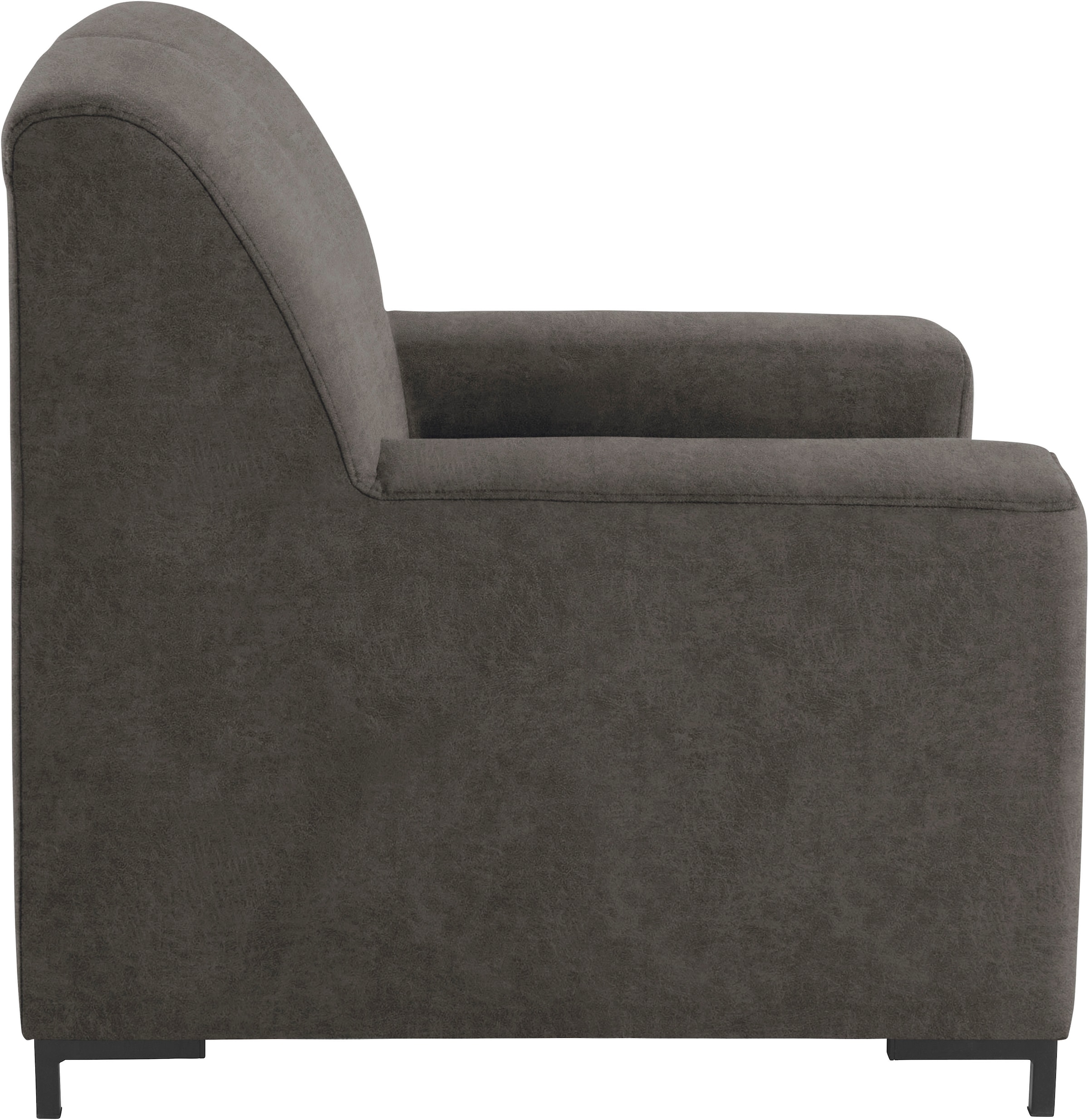 DOMO collection Sessel »Ledas kubisch und komfortabel, flache Armlehnen, eleganter Fuß,«, in vielen Farben erhältlich