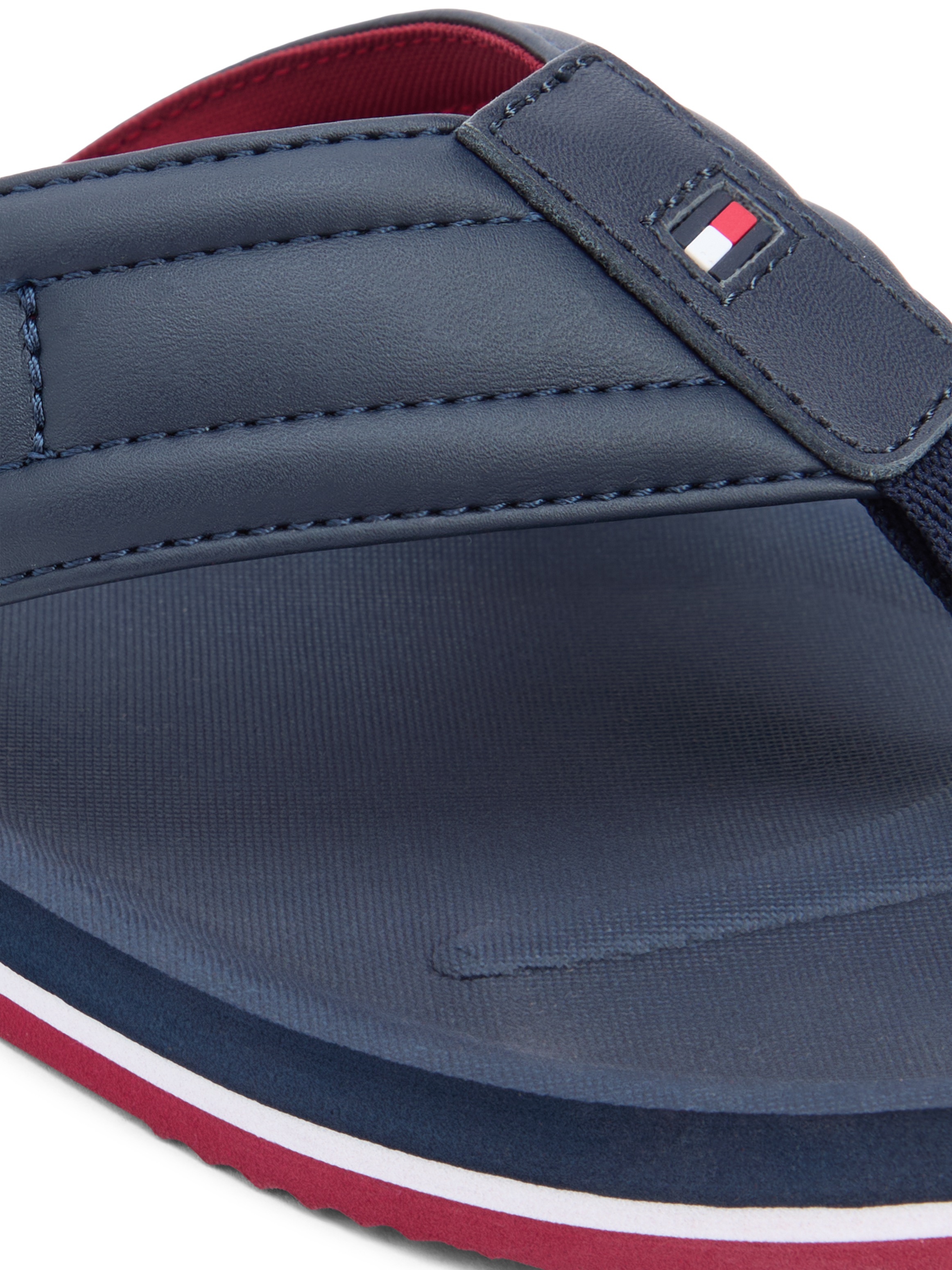 Tommy Hilfiger Zehentrenner "HILFIGER PADDED BEACH SANDAL" Sommerschuh, Fla günstig online kaufen