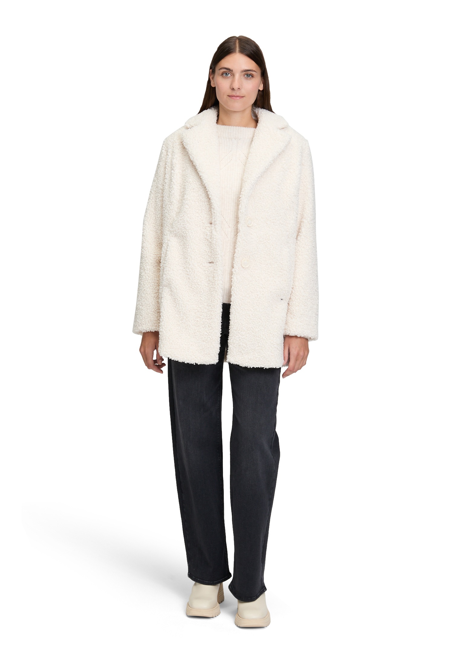 Betty&Co Plüschjacke »Betty & Co Damen Plüschjacke mit Reverskragen«