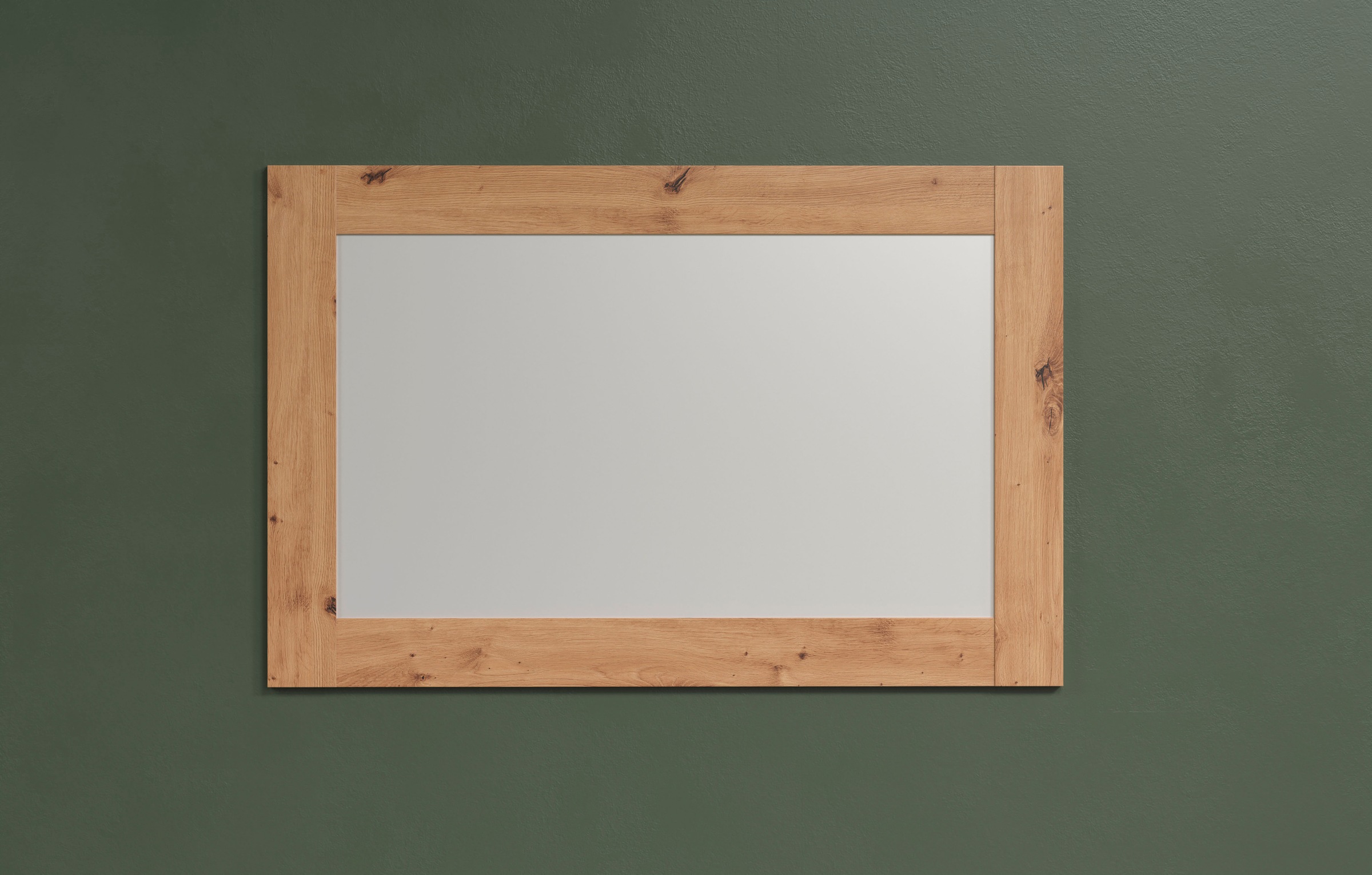 Home affaire Garderobenspiegel »Ambres«, (1 St.), Eckiger Wandspiegel, Rahmen in Holzoptik, B/H ca.: 116/76 cm