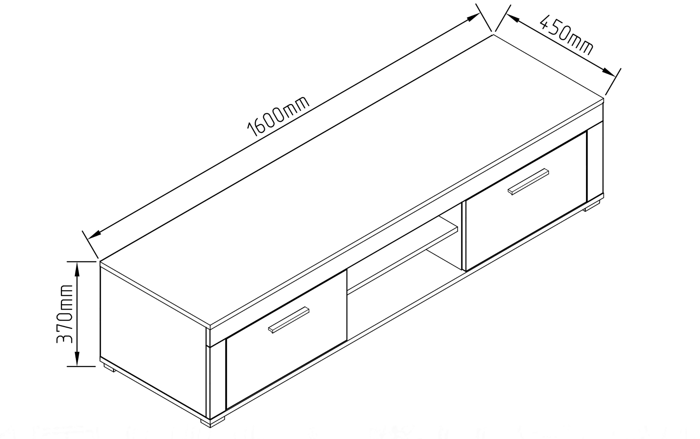 VCM Wohnzimmertisch »Holz TV Lowboard Möbel Fernsehschrank Usilo XL«